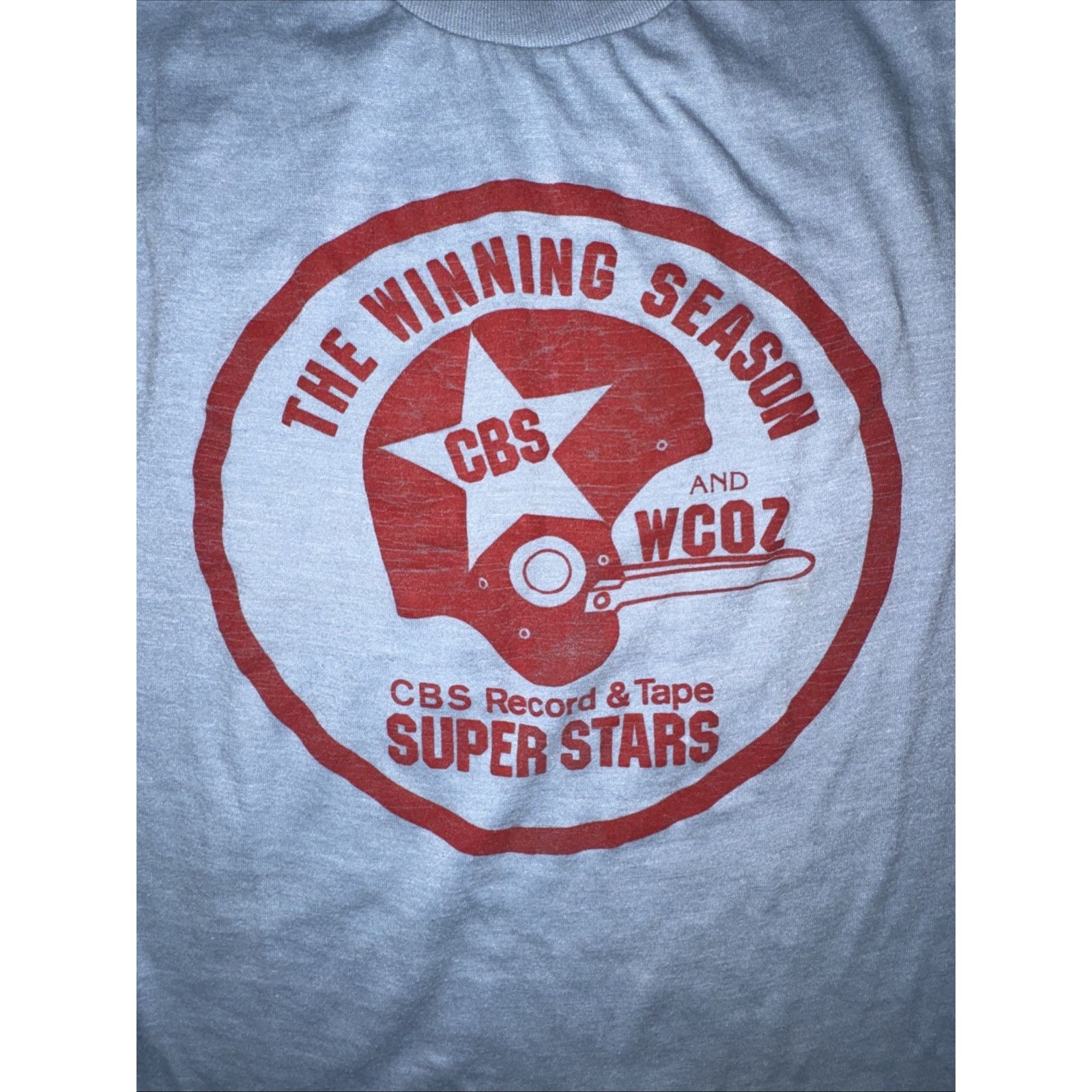 Band Tees × Vintage Vintage CBS Football Single Stitch T-Shirt Blue Small 16x25 Size US S / EU 44-46 / 1 - 2 Thumbnail