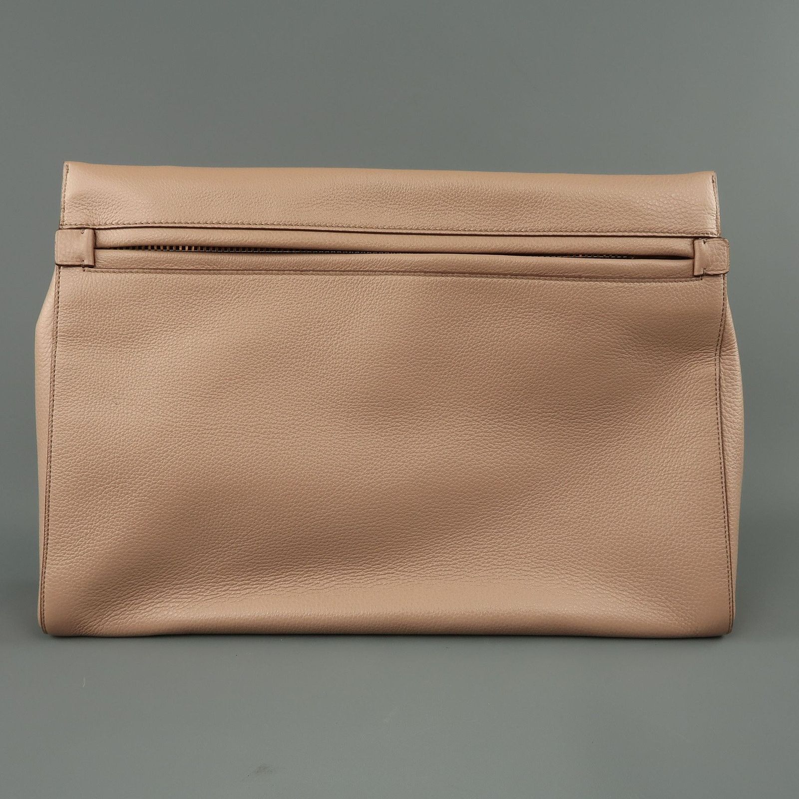 Tom Ford Nude Textured Leather Gold Padlock ALIX Clutch Handbag Size ONE SIZE - 5 Thumbnail