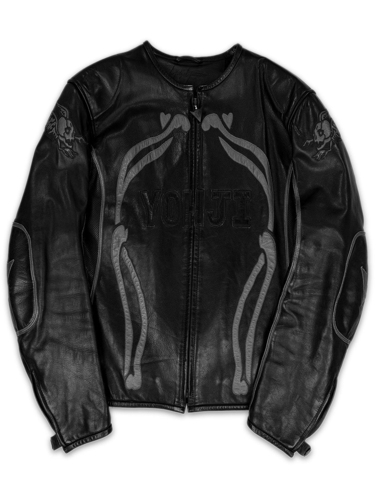 Yohji Yamamoto AW04 Yohji Yamamoto Dianese Skull Crossbones Leather Jacket Size US M / EU 48-50 / 2 - 4 Thumbnail