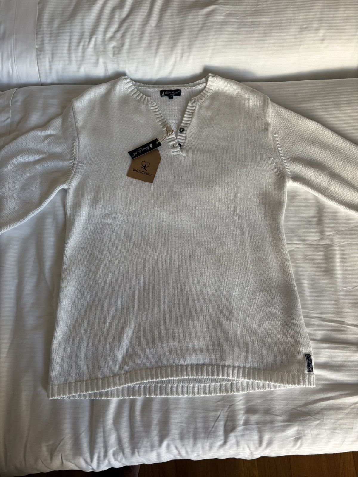 Other Blanc Du Nil 100% Cotton Sweater Size US M / EU 48-50 / 2 - 1 Thumbnail