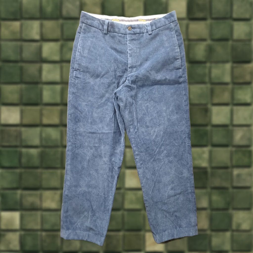 Brooks Brothers Brooks Brothers Hudson Corduroy Pants Mens 32x30 Regular Fit Straight Leg Blue Size US 34 / EU 50 - 1 Thumbnail