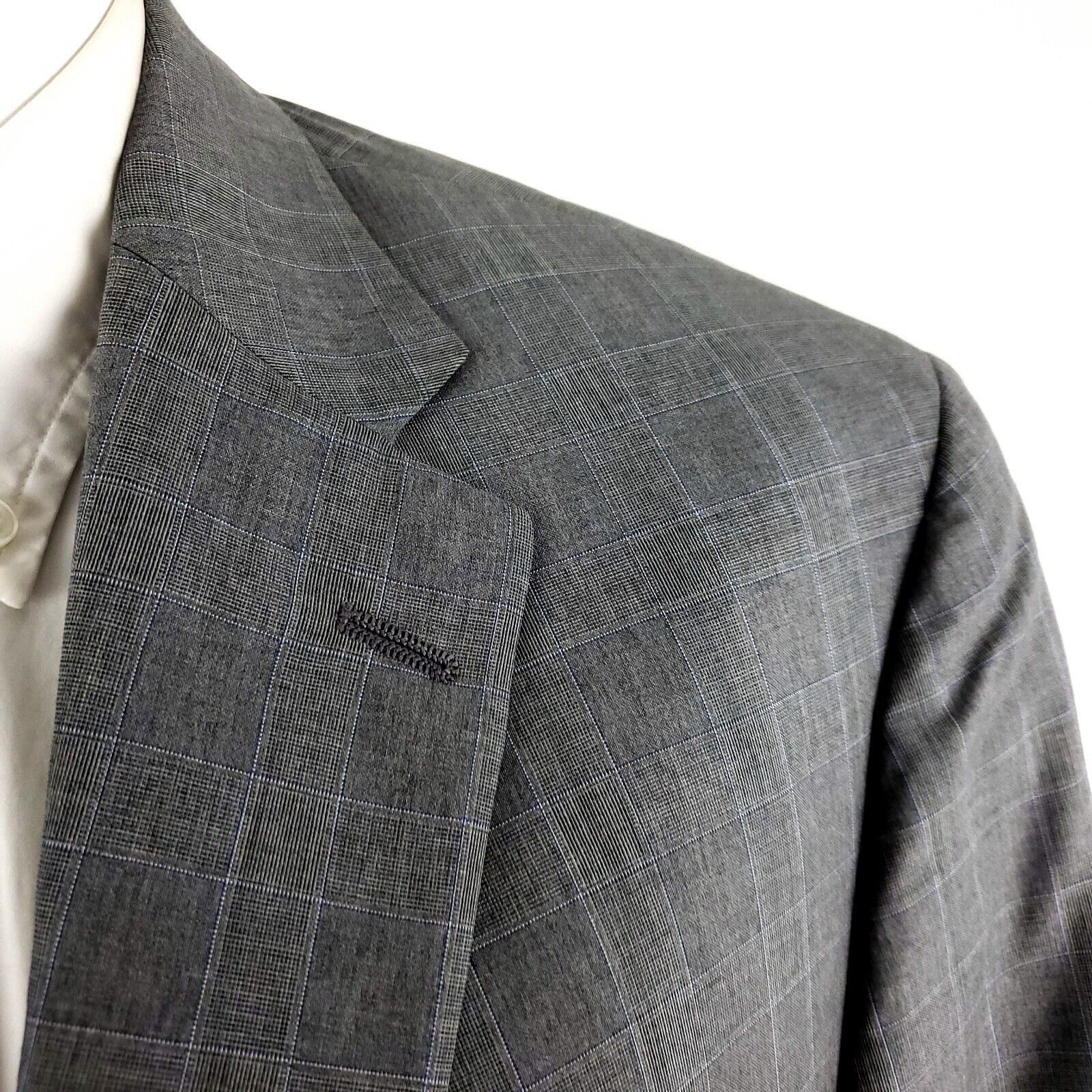 Hart Schaffner Marx Hart Schaffner Marx Guabello Super 130s Wool 2 Button Blazer Size 42R - 2 Thumbnail