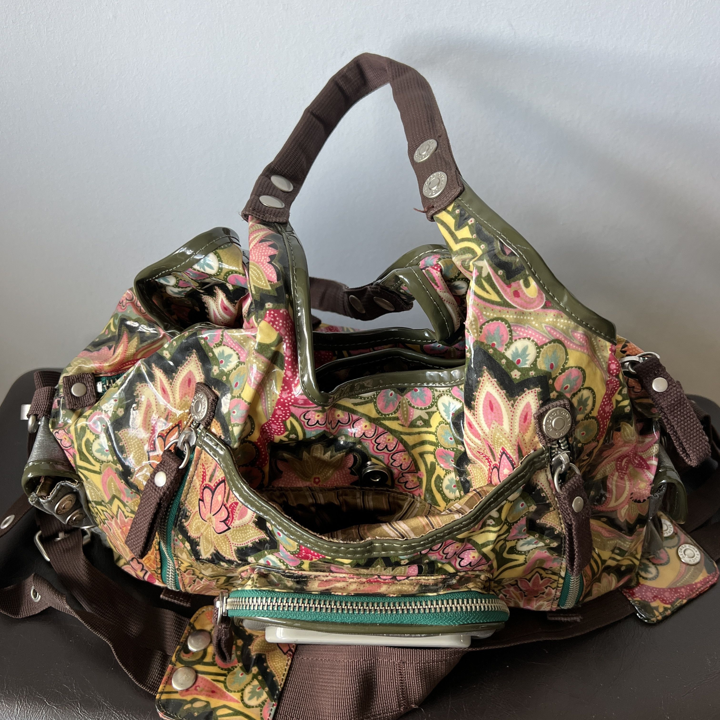 George Gina & Lucy Vintage GEORGE GINA & LUCY WAHUNA HAI Vinyl 2005 Floral Bag Size ONE SIZE - 8 Thumbnail