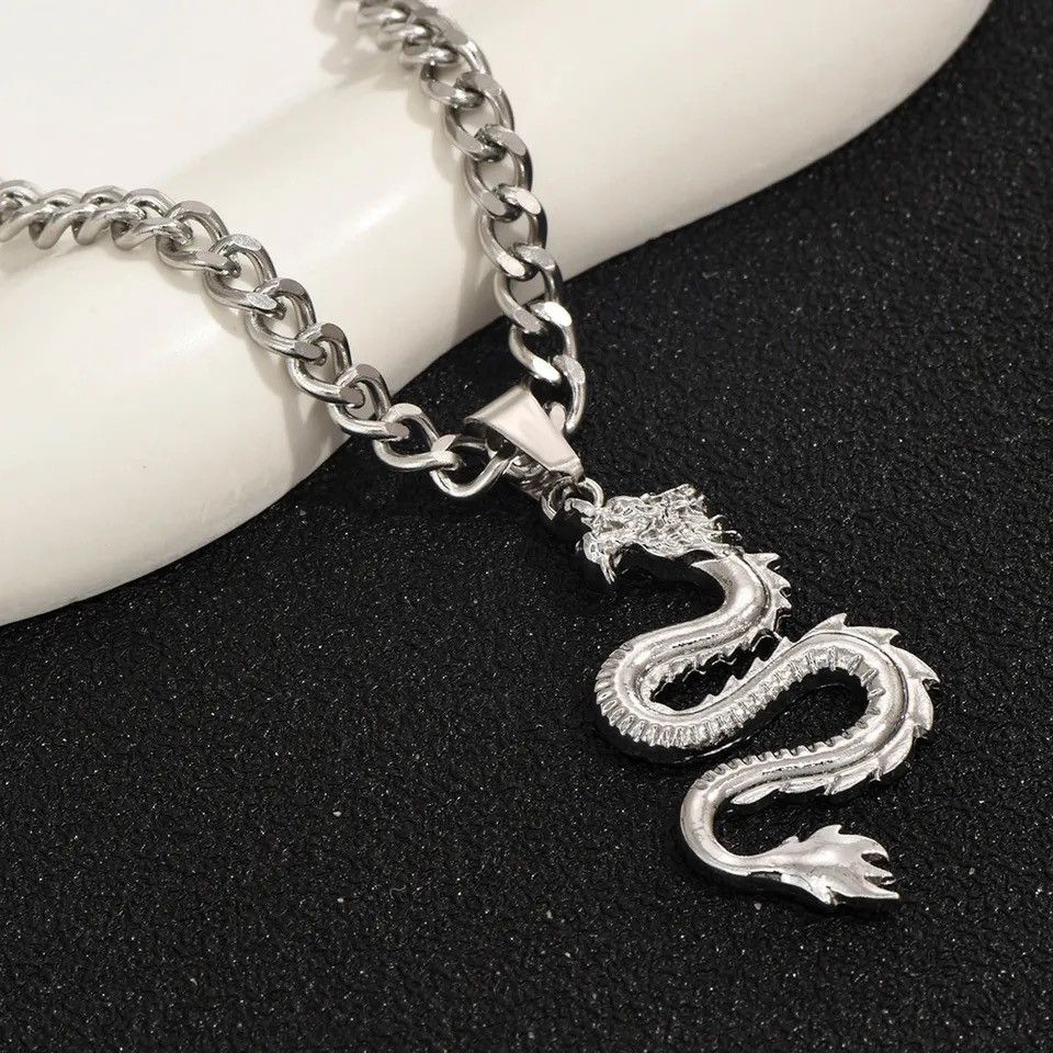 Jewelry Rock Punk Dragon Necklaces Size ONE SIZE - 6 Thumbnail