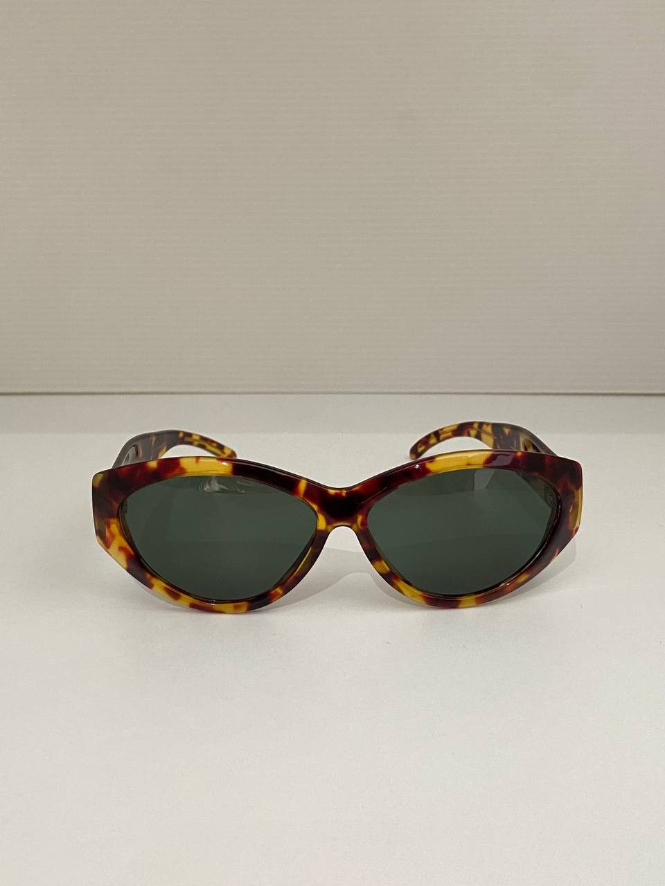 Gucci Gucci GG Gold Logo Leopard Retro Oval Vintage Sunglasses Y2K Size ONE SIZE - 3 Thumbnail