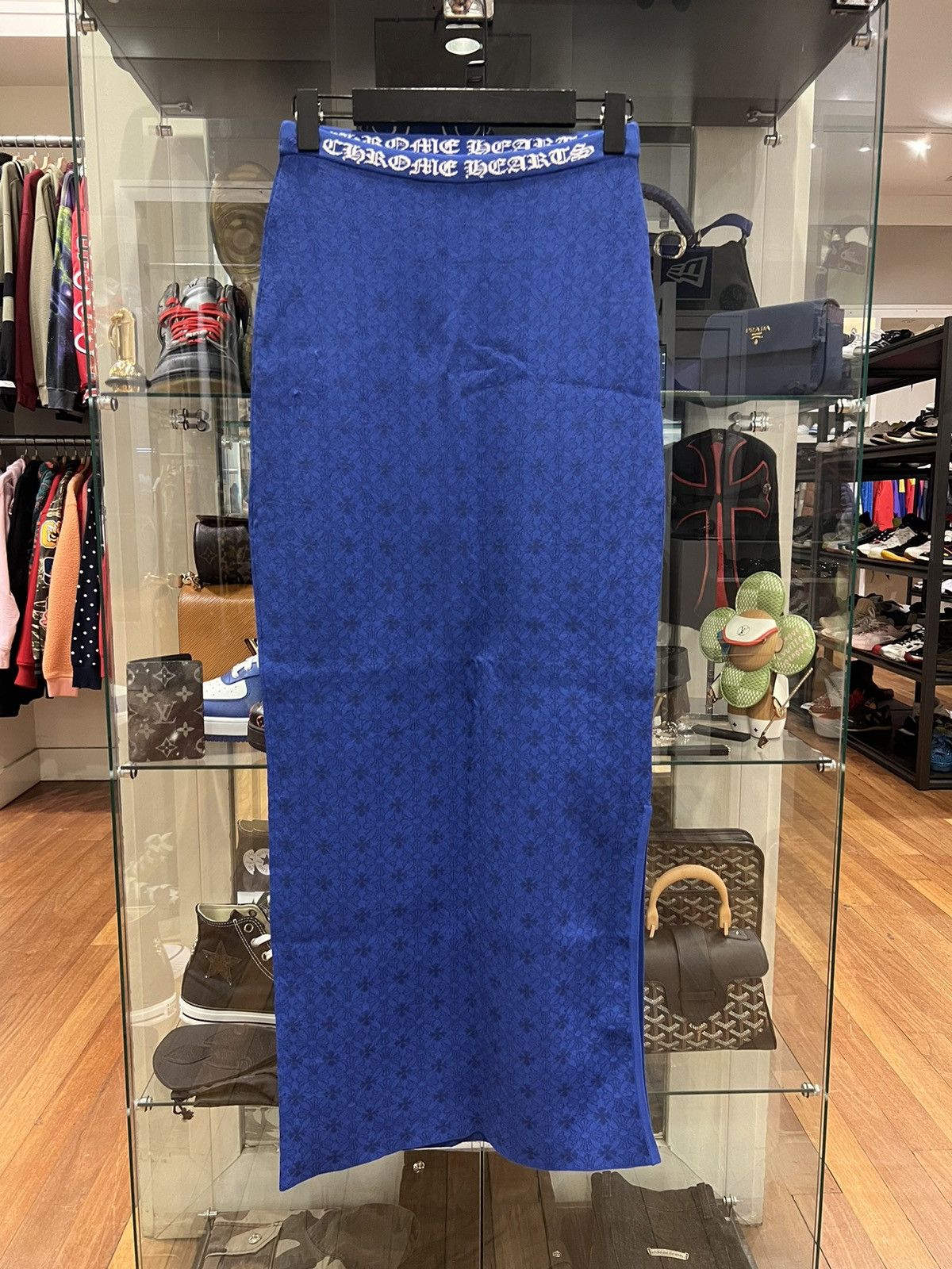 Chrome Hearts Chrome Hearts Blue Monogram Maxi Skirt Size 26" / US 2 / IT 38 - 1 Thumbnail