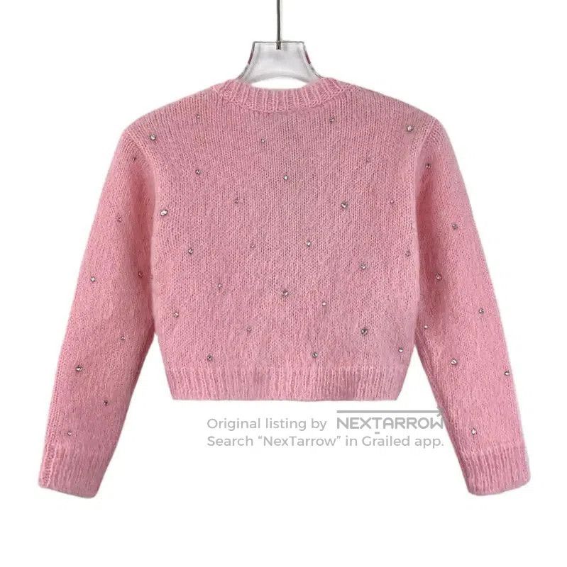 Miu Miu Miu Miu Pink Mohair Cardigan for Women . Size XS / US 0-2 / IT 36-38 - 2 Thumbnail