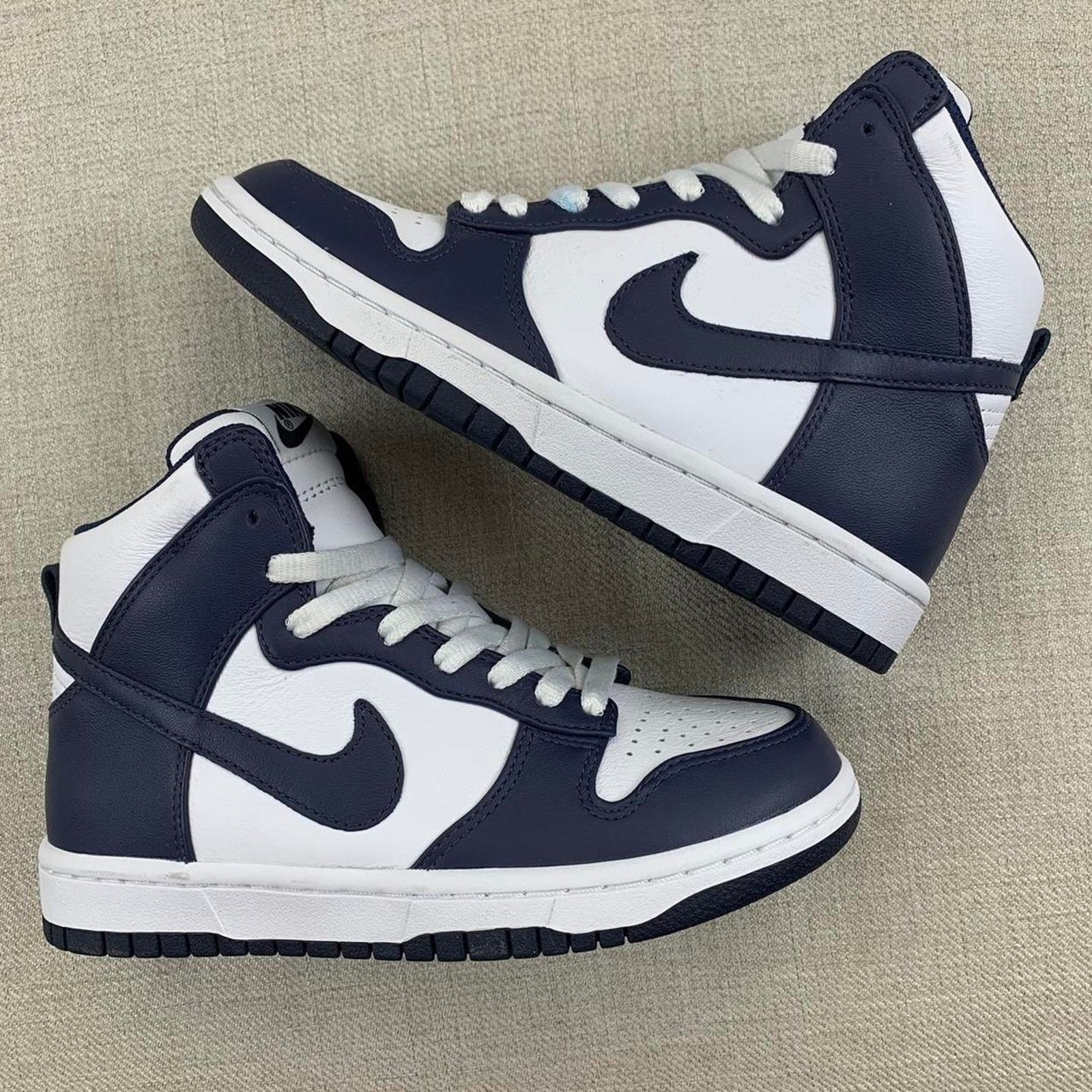 Nike 2015 Nike Dunk High Sacai “Midnight Navy” Size US 5 / IT 35 - 2 Thumbnail
