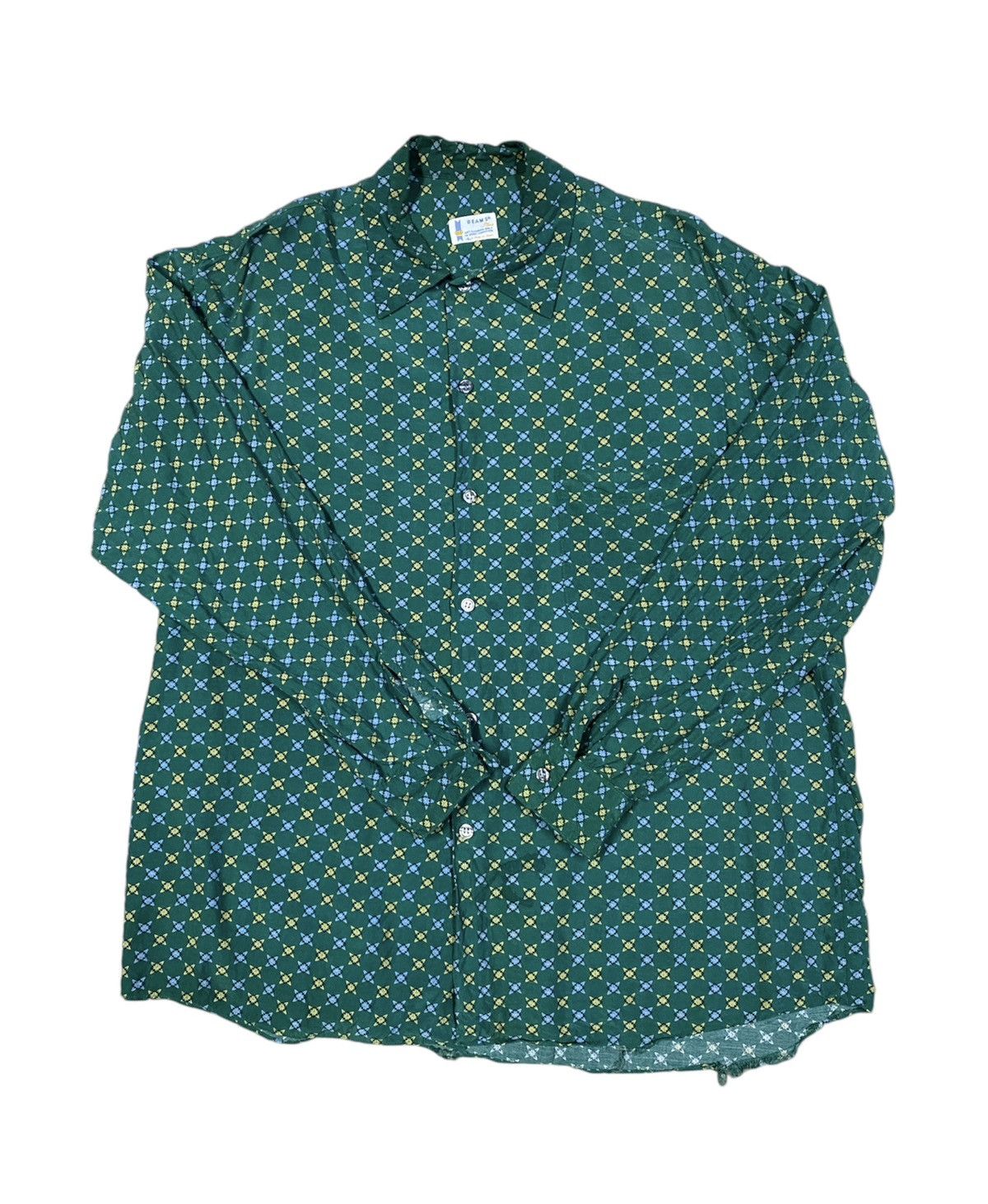 Beams Plus × Designer × Japanese Brand Vintage Beams Plus Shirt Button Up Rayon Size US L / EU 52-54 / 3 - 1 Thumbnail