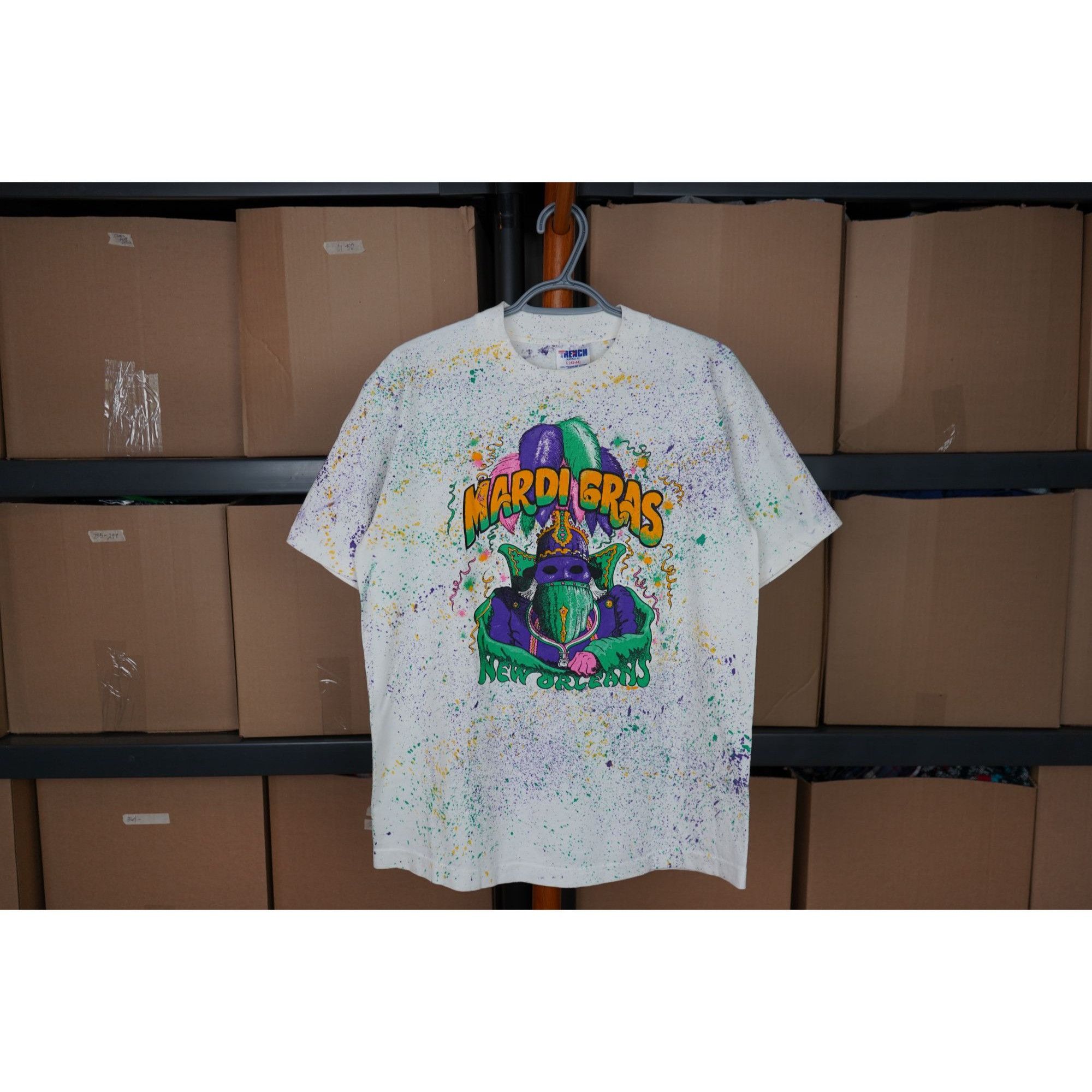 Vintage 90s Mardi Gras New Orlean L Vintage Tshirt #381 Size US L / EU 52-54 / 3 - 1 Thumbnail