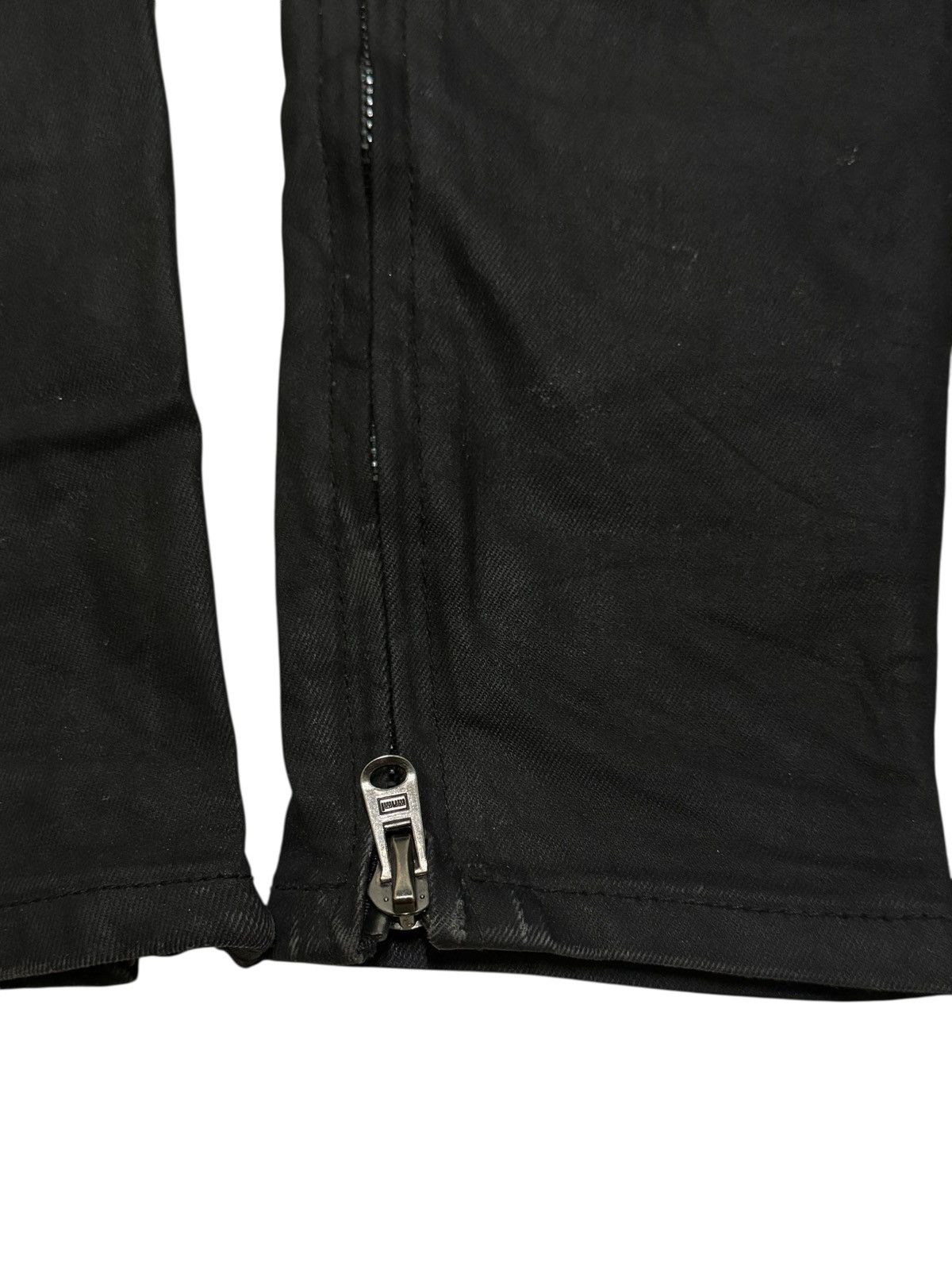 MNML MNML Coated Wax Black Jeans Slim Fit Zip Ankle Pants Size US 30 / EU 46 - 7 Thumbnail