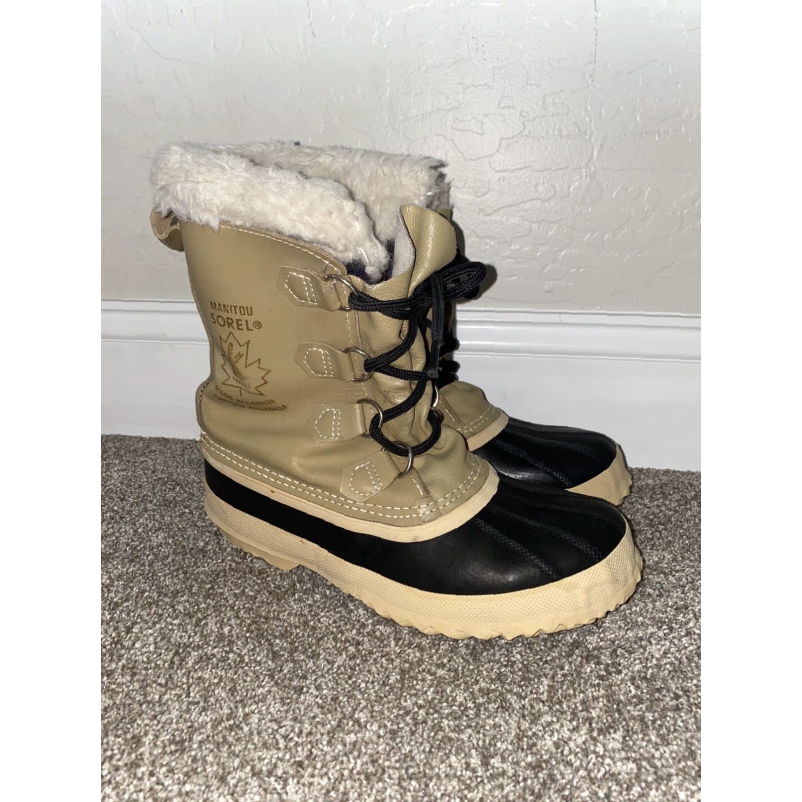 SOREL Sorel Manitou Canada Women's SZ US 7 UK 5 Rubber Leather Waterproof Snow Boots Size US 5 / IT 35 - 2 Thumbnail