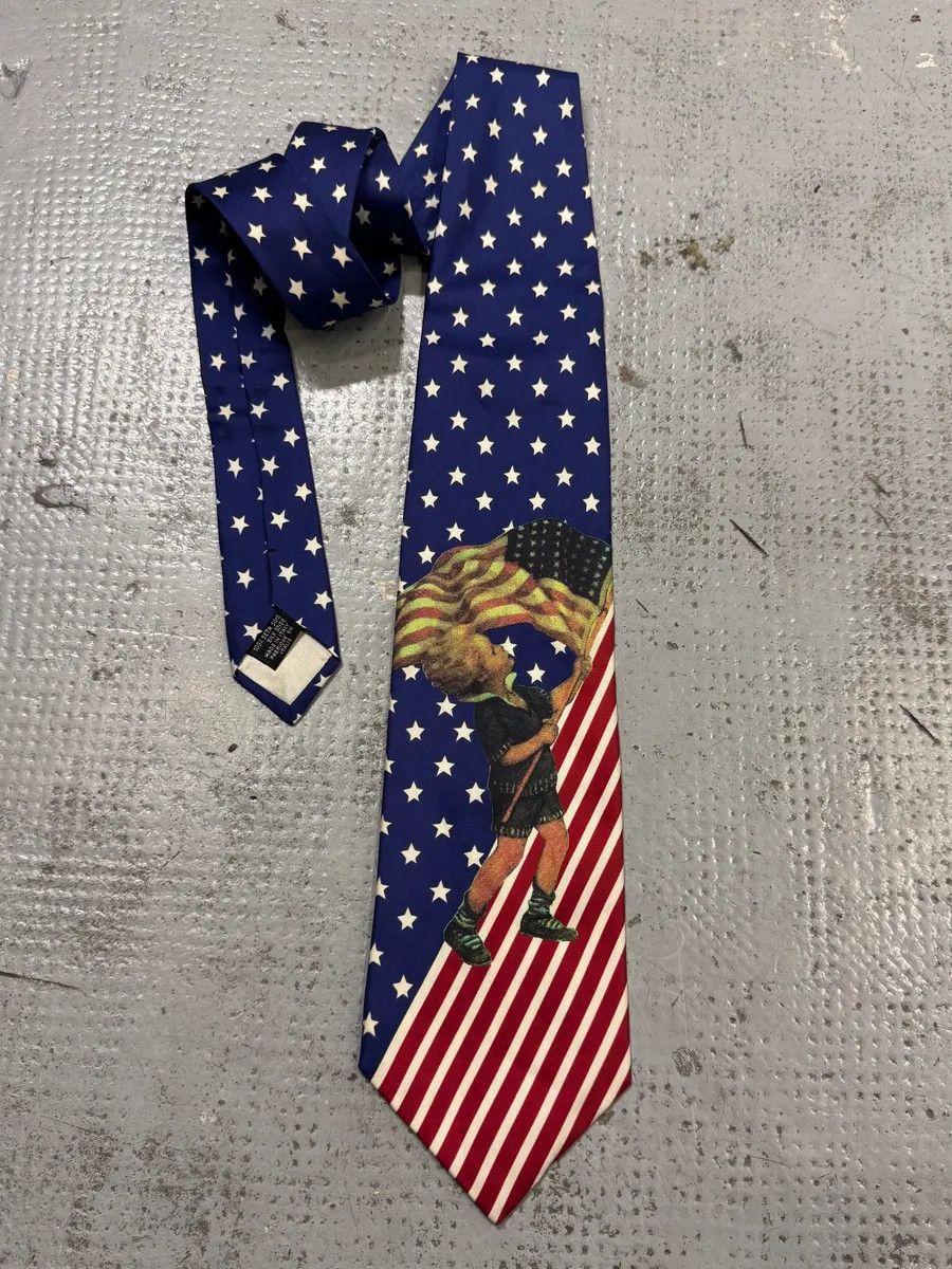 Dolce & Gabbana 2000s Dolce & Gabbana Free America Kid Tie Size ONE SIZE - 1 Thumbnail