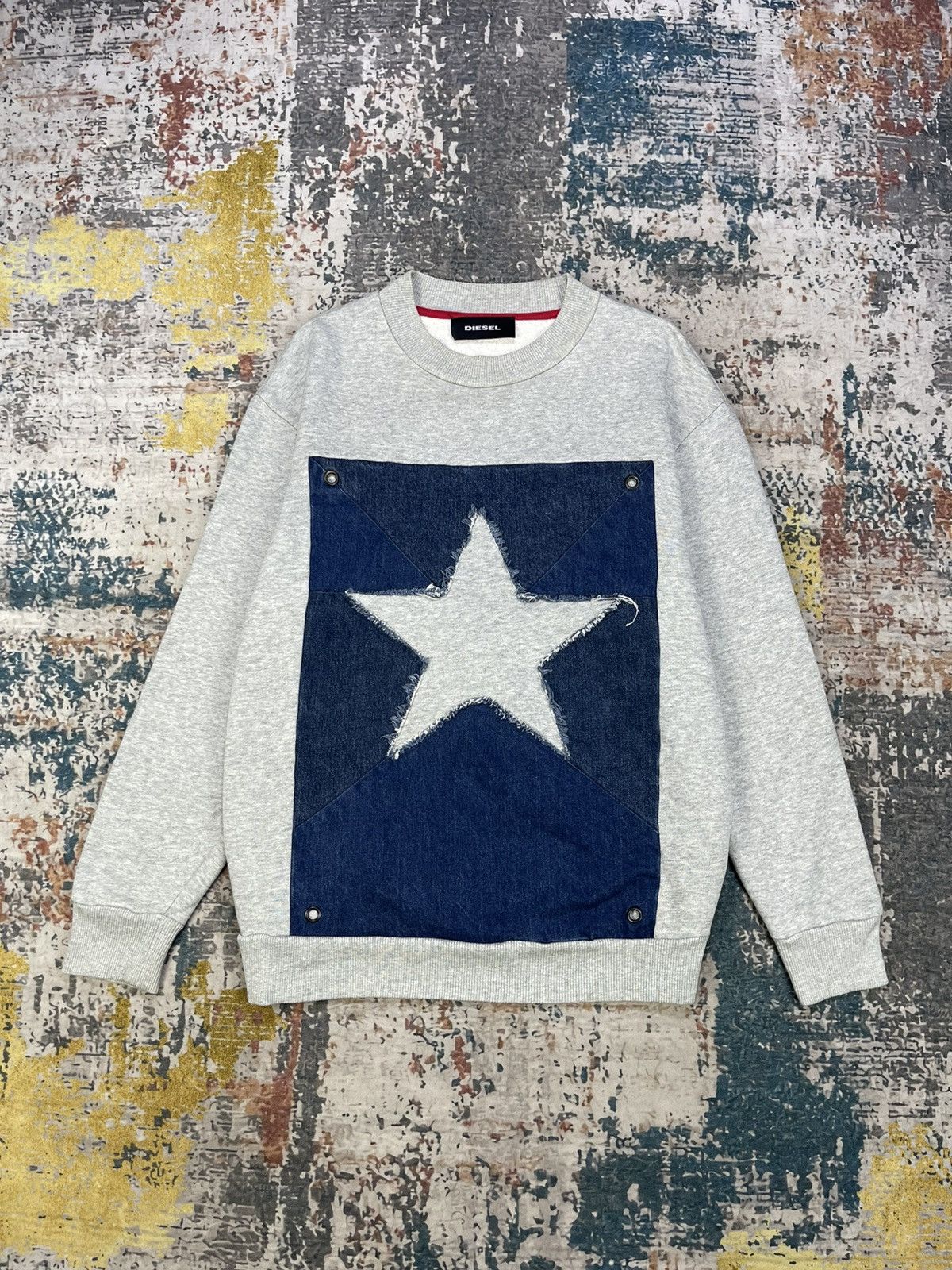 Diesel Diesel Denim David Star Pullover Sweatshirt Size US M / EU 48-50 / 2 - 2 Thumbnail
