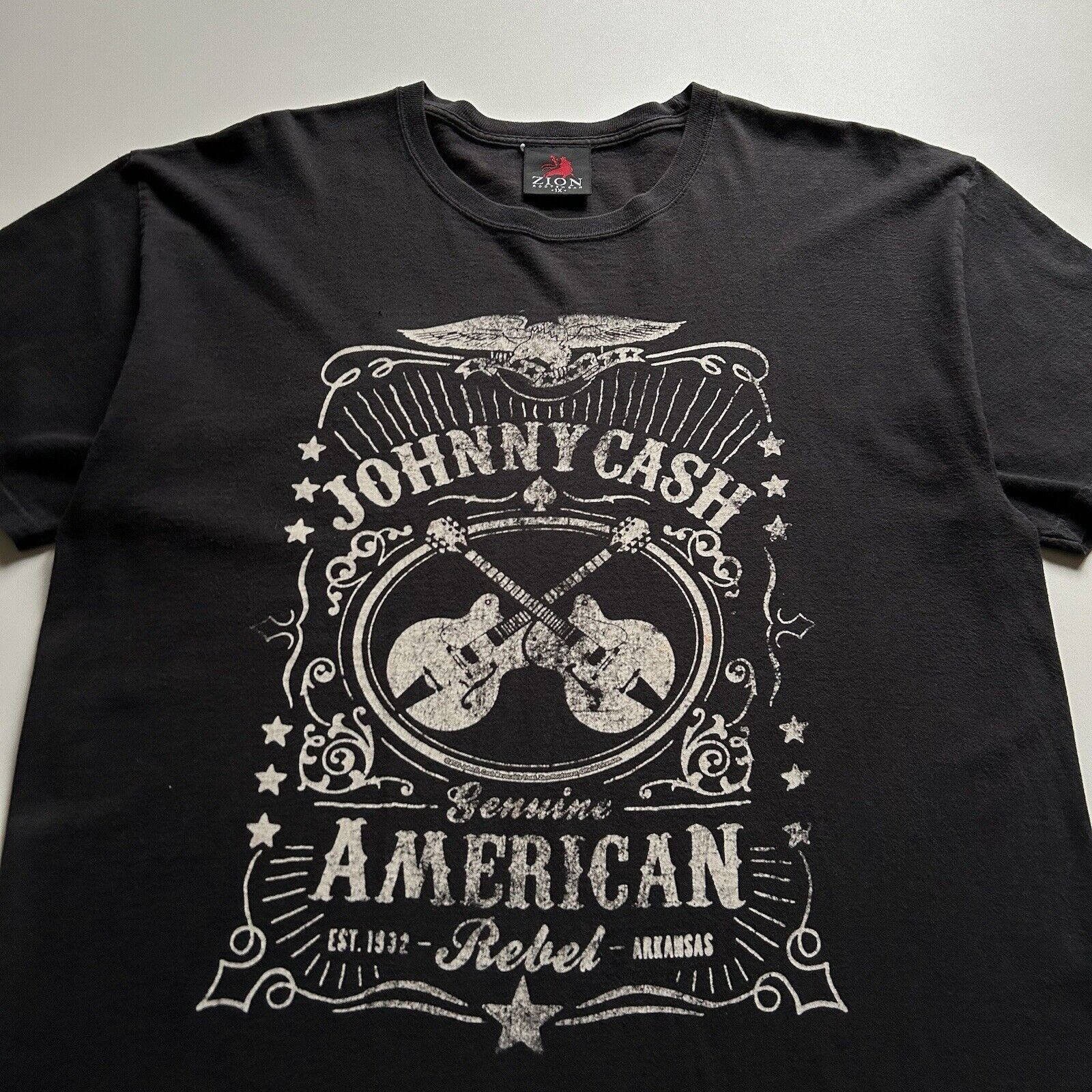 Band Tees Vintage Y2K Johnny Cash American Rebel Music T Shirt XL Rare Size US XL / EU 56 / 4 - 2 Thumbnail