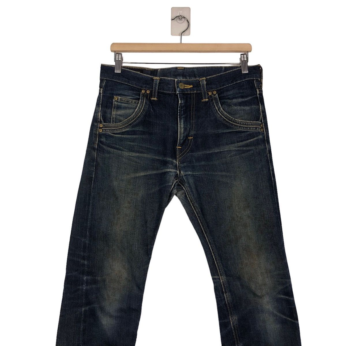 Japanese Brand 🔥VINTAGE DENIM LEE SELVEDGES RED LINE BIKER WEAR Size US 30 / EU 46 - 6 Thumbnail