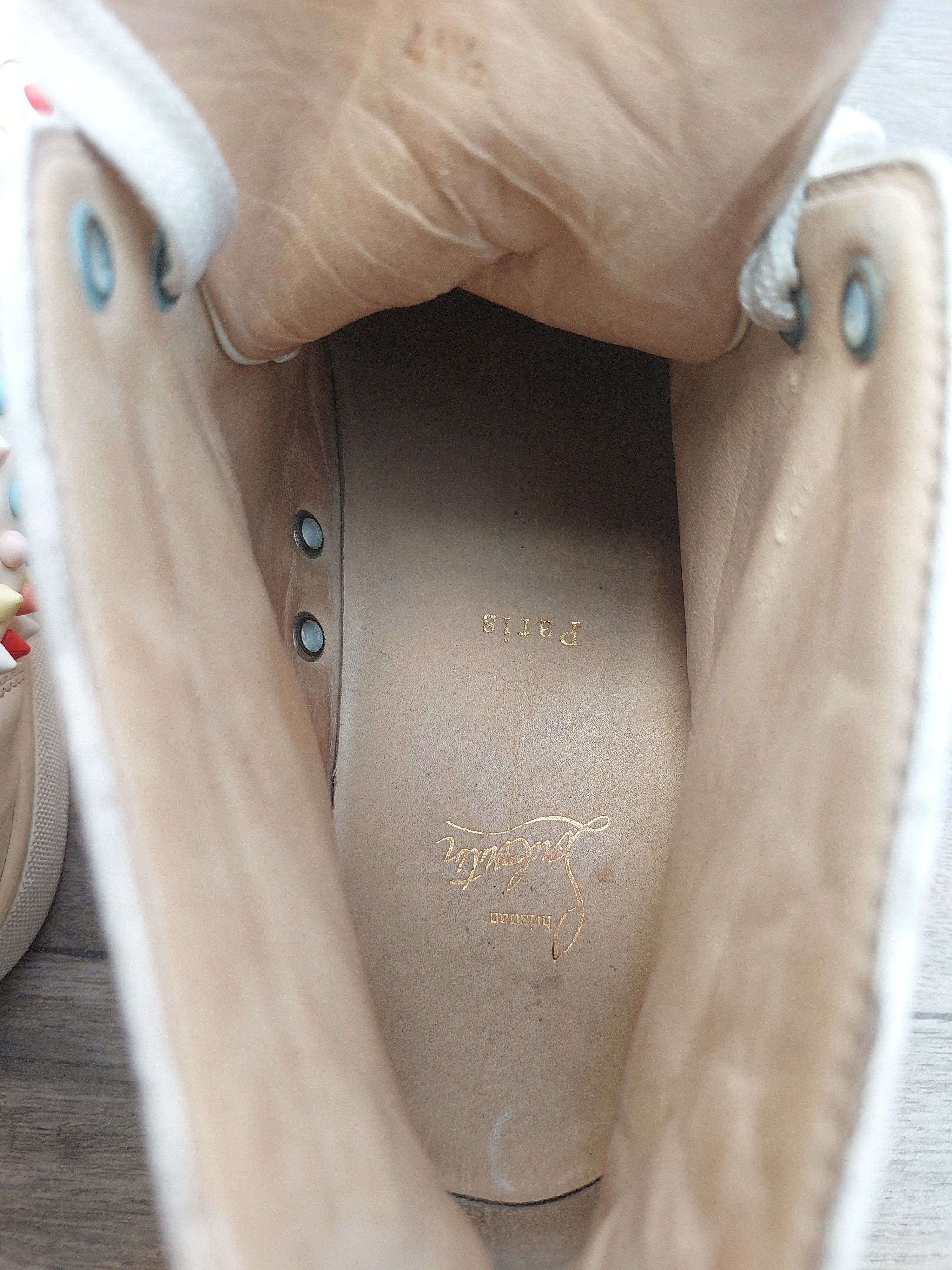 Christian Louboutin Lou Spikes leather trainers Size US 8.5 / EU 41-42 - 13 Thumbnail