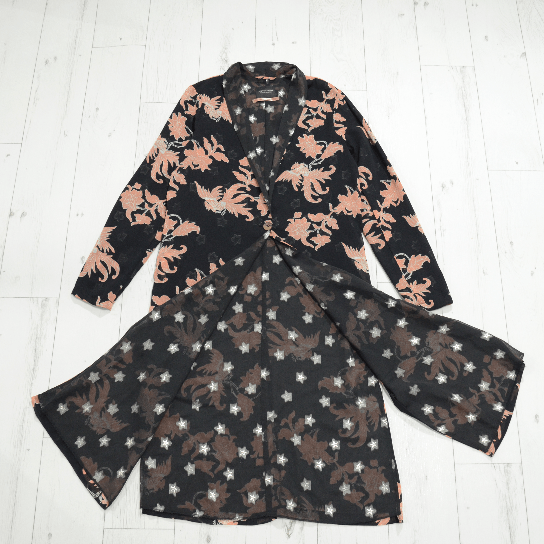 Scotch & Soda Scotch & Soda Floral-Print Duster Jacket Kimono Maison Dress Size S / US 4 / IT 40 - 5 Thumbnail