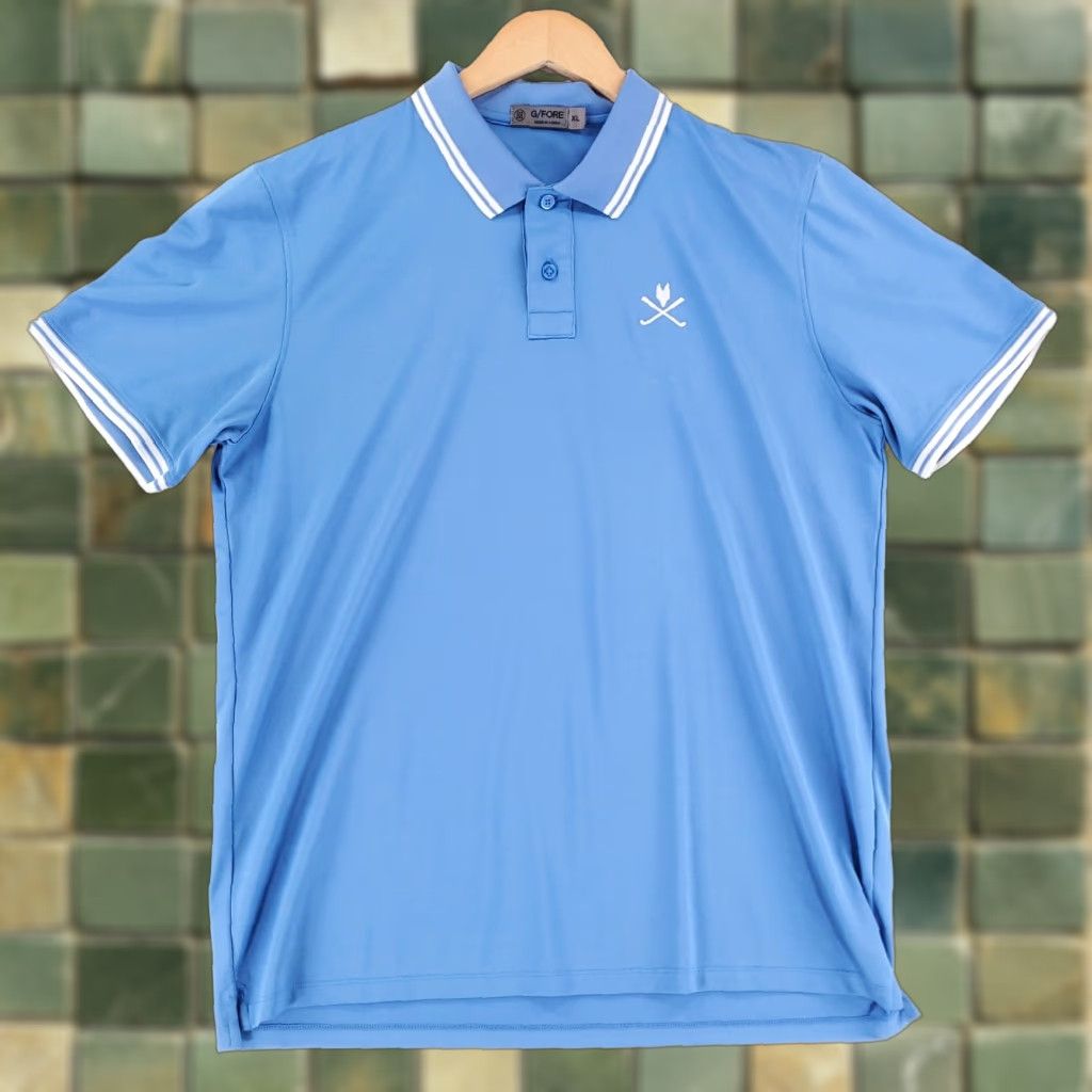 G/FORE G/Fore Polo Shirt Blue Golf Short Sleeve Performance Mens XL Shirts Mens XL Blue Golf Size US XL / EU 56 / 4 - 1 Thumbnail