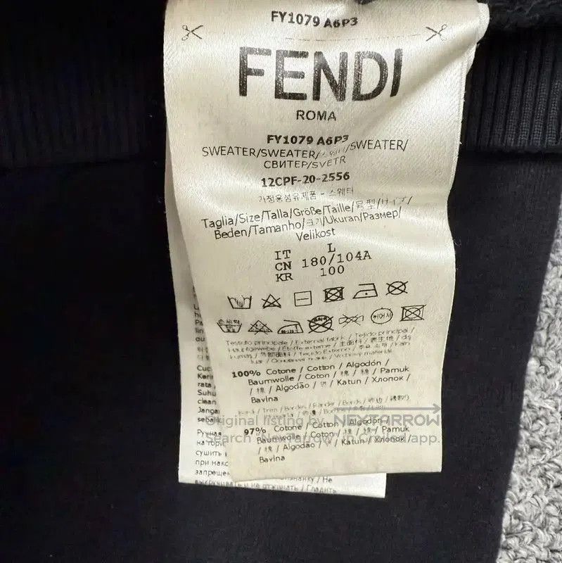 Fendi Fendi Black Cotton Men's Sweatshirt . Size US L / EU 52-54 / 3 - 4 Thumbnail