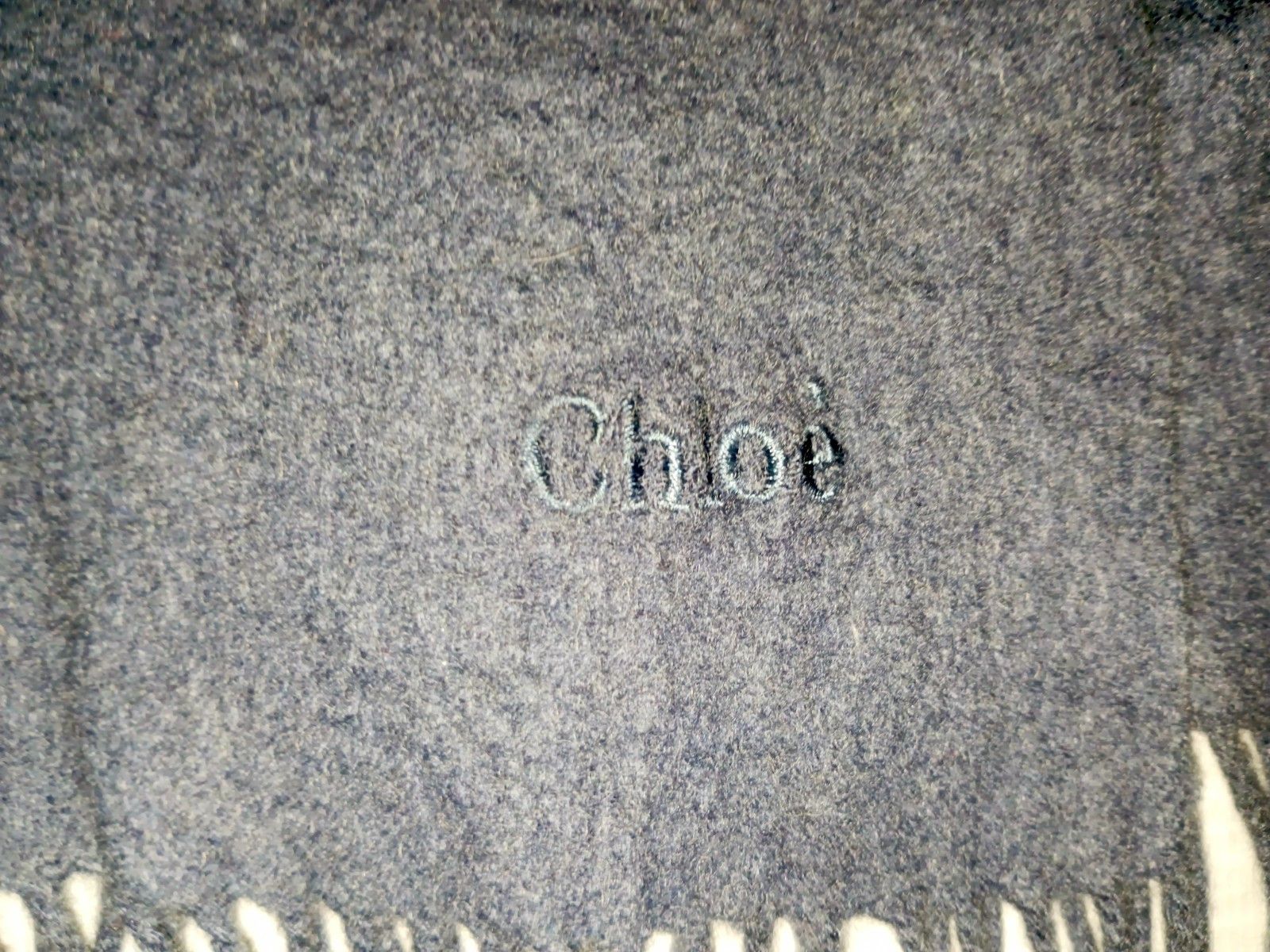 Chloe CHLOE PARIS Vintage Long Blue Wool with Cashmere feel Scarf Size ONE SIZE - 5 Thumbnail