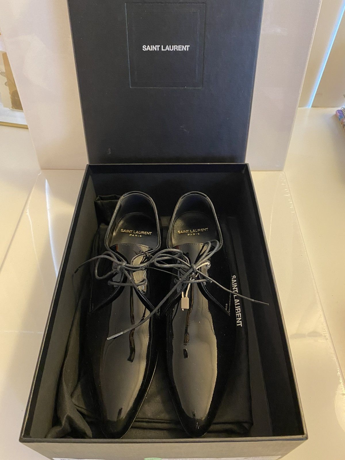 Saint Laurent Paris Black Saint Laurent Paris Shoes Size US 5.5 / IT 35.5 - 1 Thumbnail