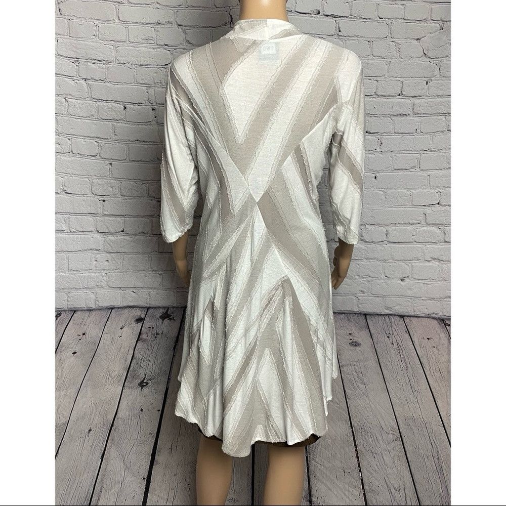 Other Ronen Chen Open Front Striped Cardigan Made in Israel Size Size S / US 4 / IT 40 - 4 Thumbnail