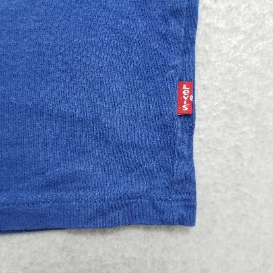 Levi's Levis Shirt Mens XL Blue Short Sleeve Crew Neck Spell Out Size US XL / EU 56 / 4 - 4 Thumbnail