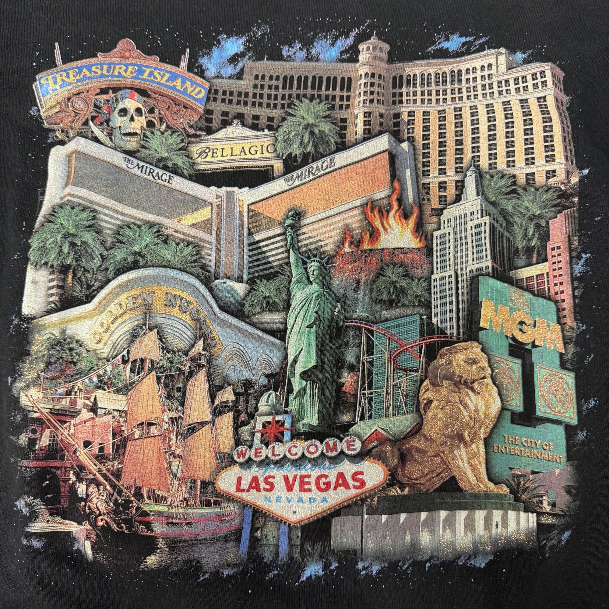 Other Vtg LAS VEGAS STRIP Treasure Island Bellagio Mirage Casinos Size US L / EU 52-54 / 3 - 1 Thumbnail