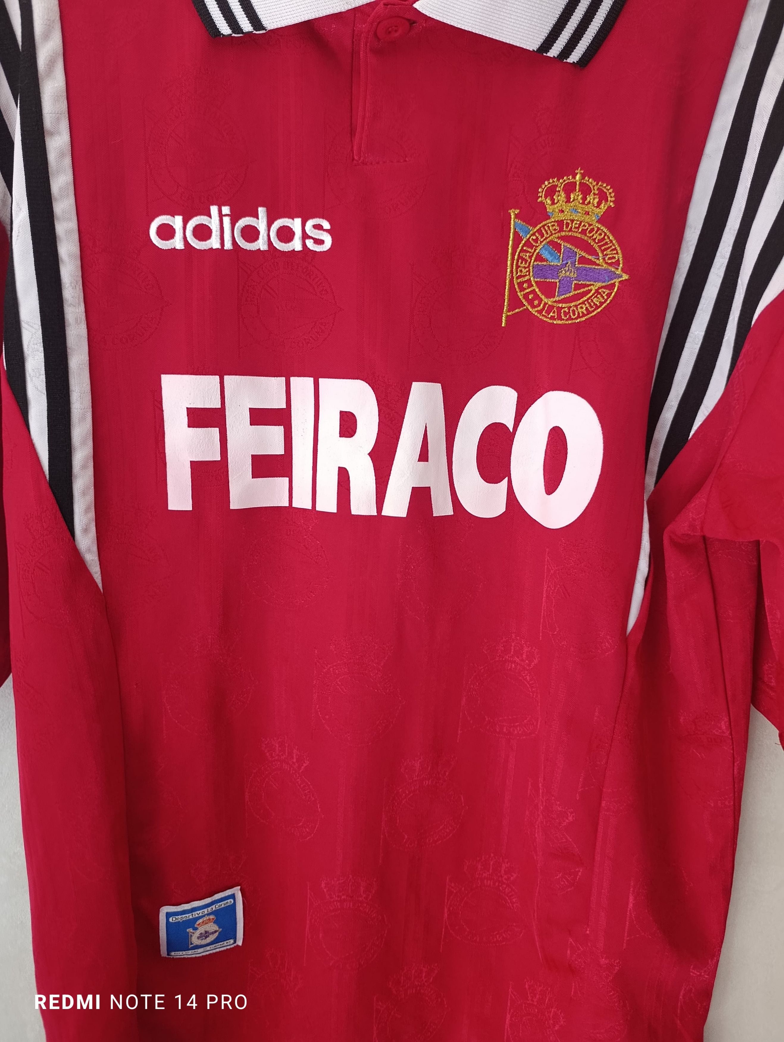Adidas Super Rare 1995 Deportivo La Coruna Vintage La Liga Jersey M Size US M / EU 48-50 / 2 - 3 Thumbnail