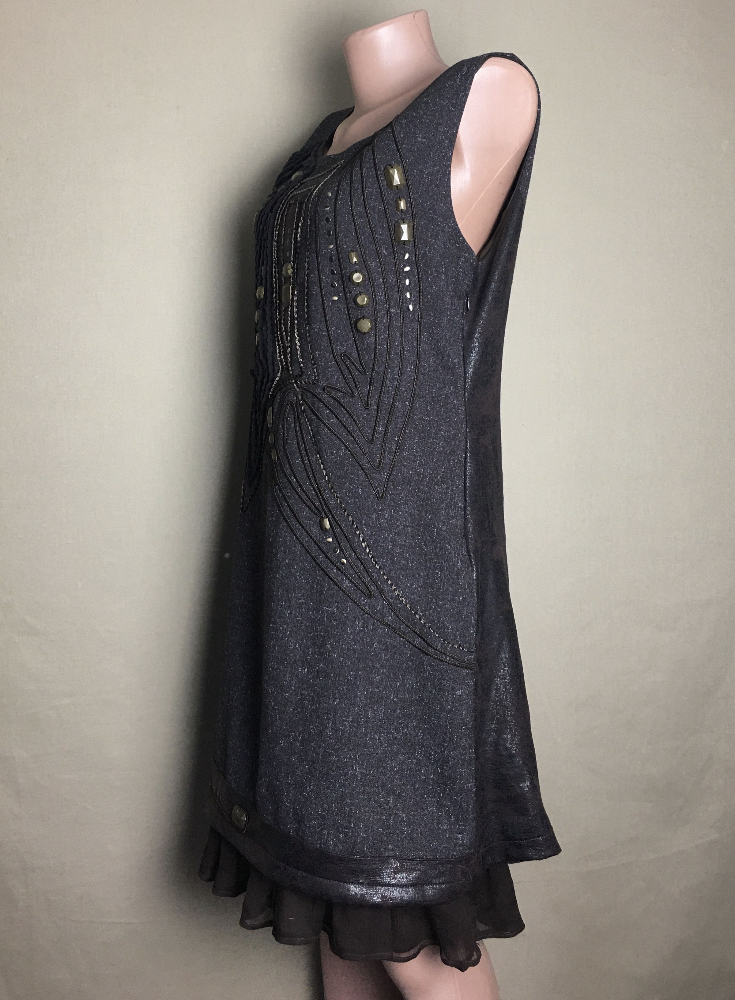 Designer Save the Queen Dress Metal Beaded Embroidery XL Size XL / US 12-14 / IT 48-50 - 2 Thumbnail