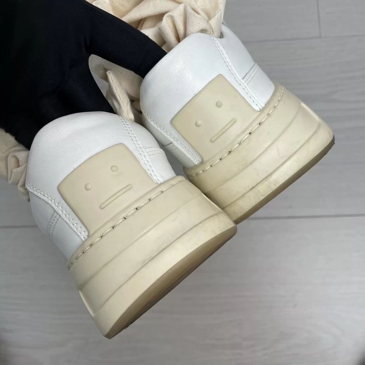 Acne Studios ACNE White Leather Sneakers 37 260312WQQ3H03 Size US 6.5 / IT 36.5 - 7 Thumbnail