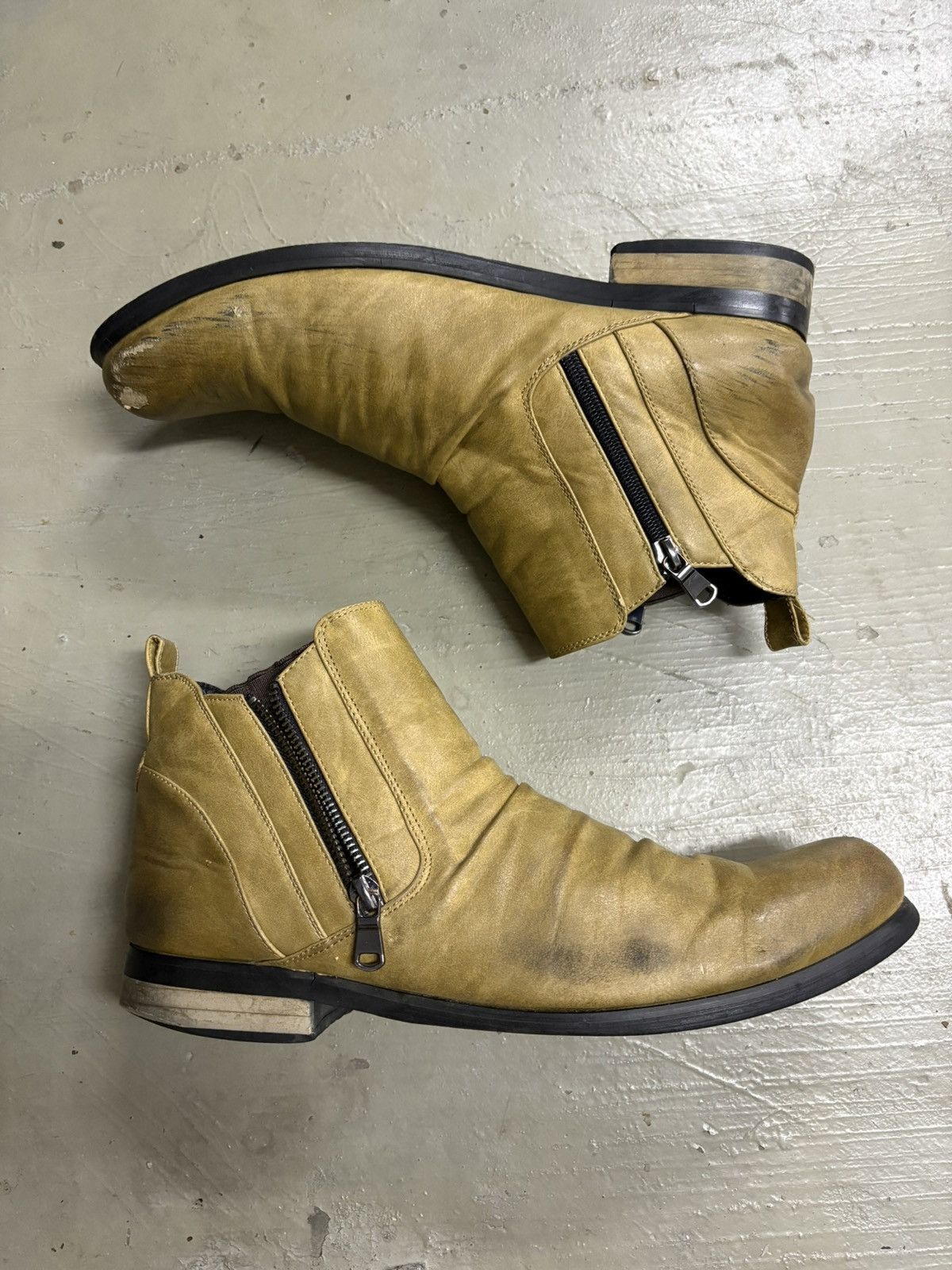 Guidi No Label Side Zip Leather Boots Wrinkle Slouch Boot Size US 11.5 / EU 44-45 - 4 Thumbnail