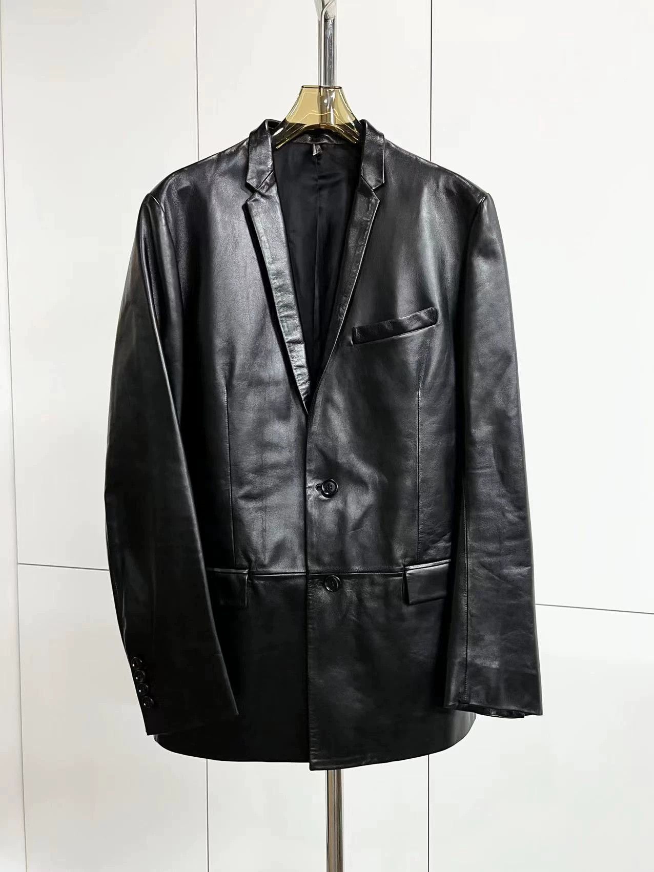 Dior × Hedi Slimane Dior Homme 07ss Runway Leather Jacket EU 48