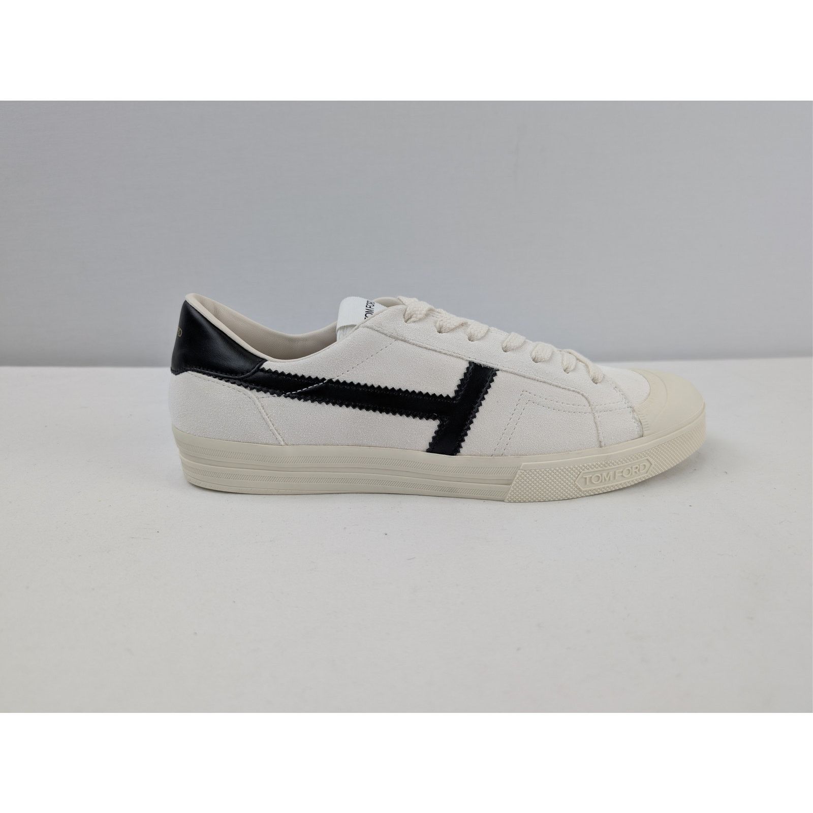 Tom Ford o1rshd1 Jarvis low-top canvas and leather sneakers in white Size US 8 / EU 41 - 4 Thumbnail