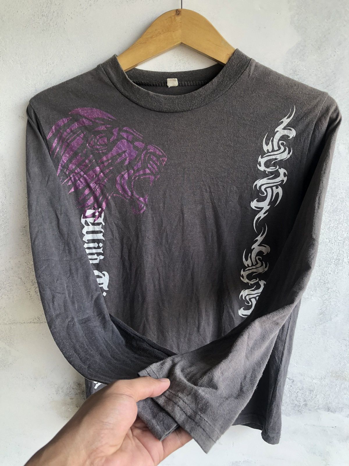 If Six Was Nine Japanese Gothic Poem LongSleeve Rock Punk Style Size US M / EU 48-50 / 2 - 2 Thumbnail
