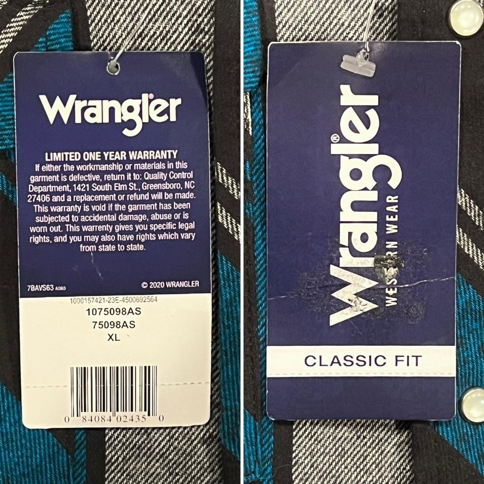Wrangler Wrangler NWT Western Striped Long Sleeve Wool ButtonUp Shirt Size US XL / EU 56 / 4 - 2 Thumbnail