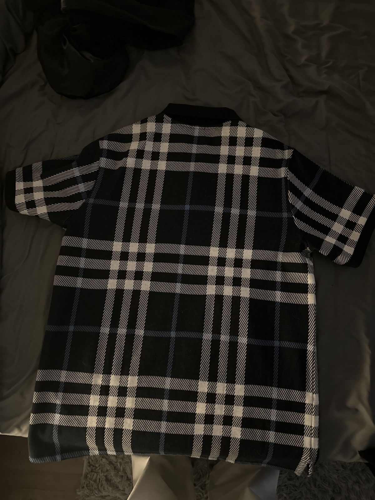 Burberry Short Sleeve Blue Check Burberry Polo Size US XL / EU 56 / 4 - 3 Thumbnail