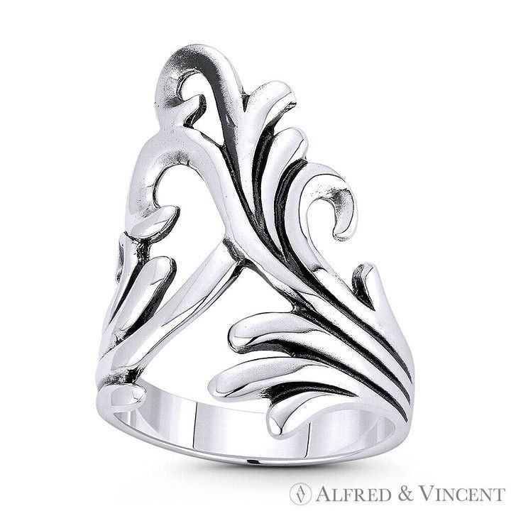 Other Filigree Swirl Plant Vine Charm Wide Ring Size 5 Size ONE SIZE - 1 Preview