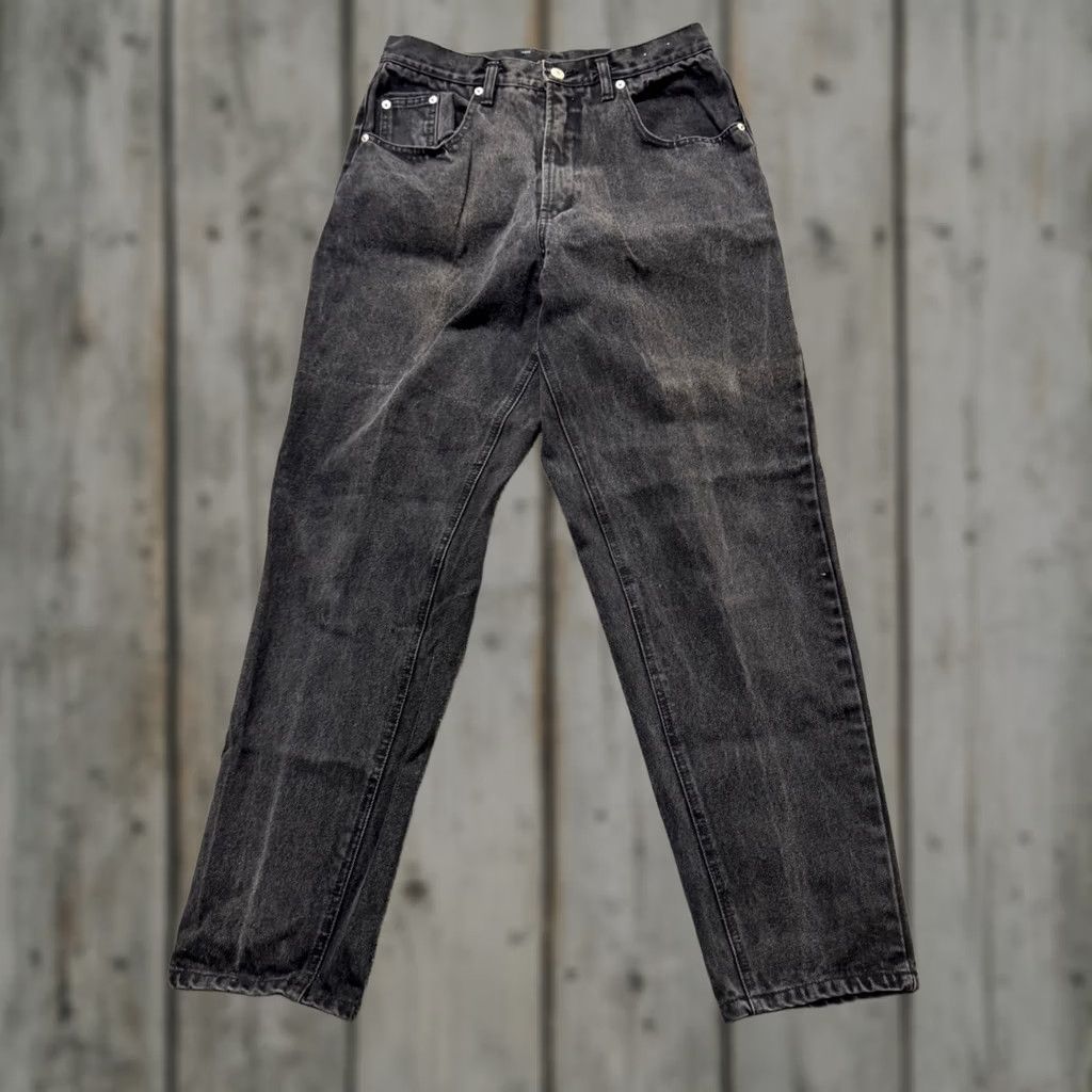 Jordache VINTAGE Jordache Jeans Skater Bootcut Black 14W 24x29 100% Cotton Womens Grunge Size 36" / US 14 / IT 50 - 1 Thumbnail