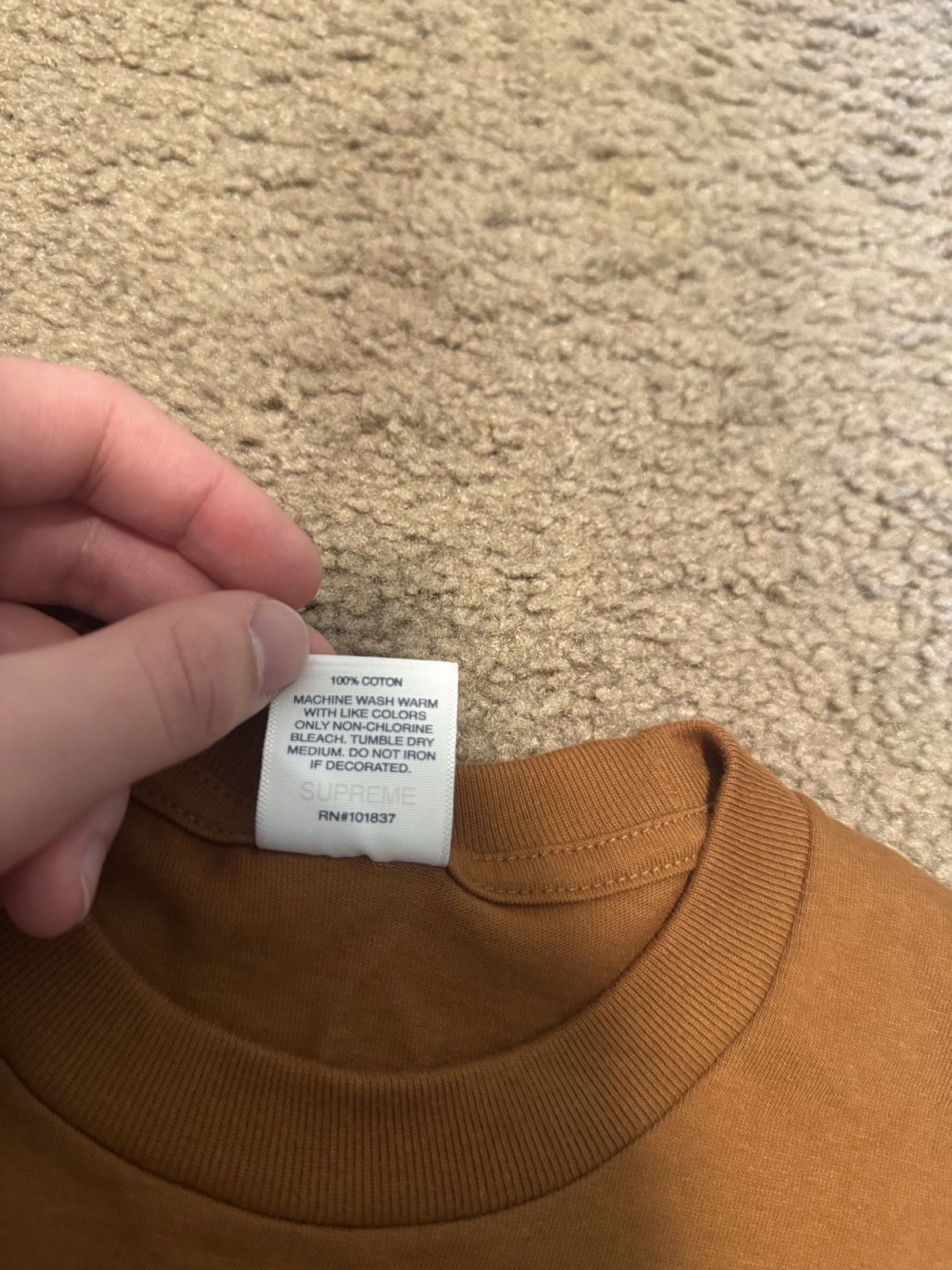 Supreme Supreme dark brown box tee Size US S / EU 44-46 / 1 - 3 Thumbnail