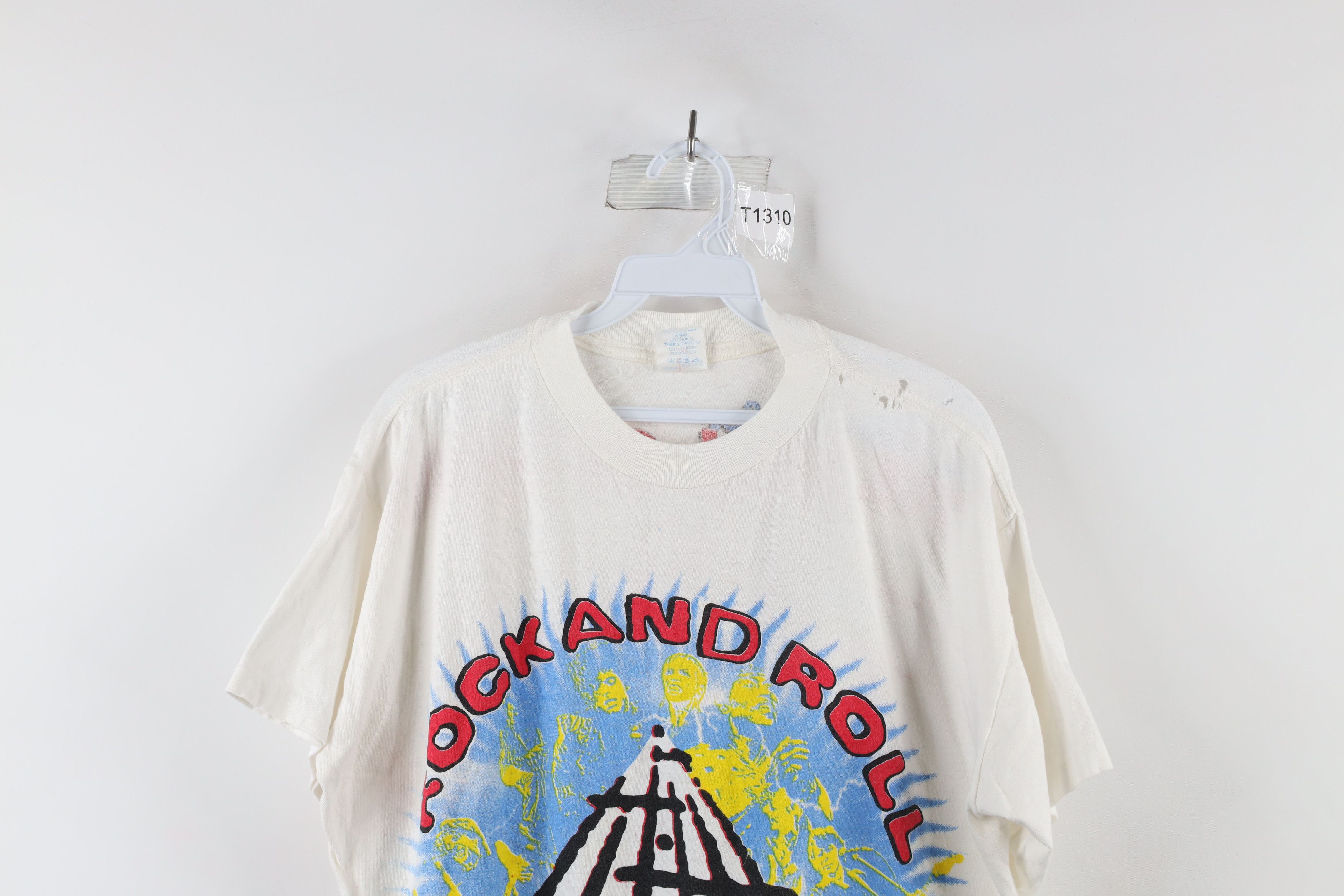 Vintage Vintage 90s Rock and Roll Hall of Fame Concert T-Shirt Size US XL / EU 56 / 4 - 2 Thumbnail