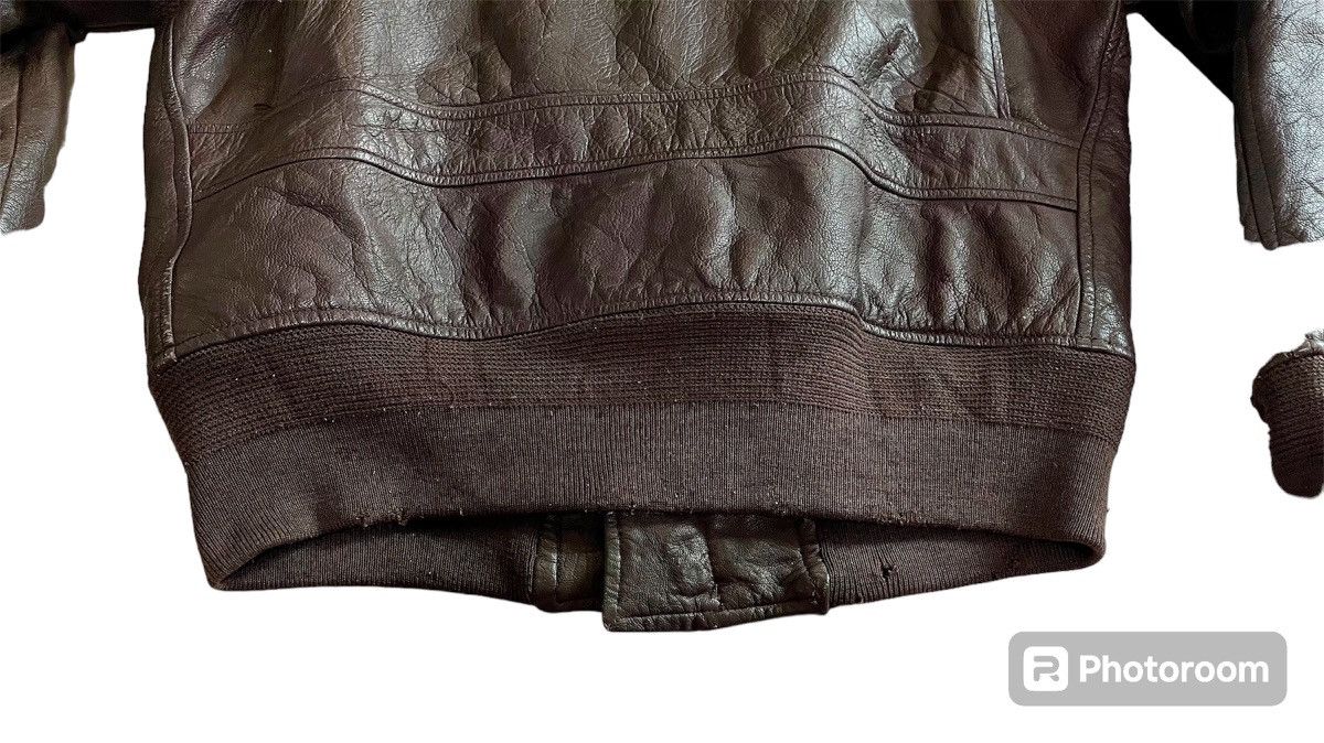 Vintage Vintage 70s USN Us Navy G1 Leather Flight Jacket Size US L / EU 52-54 / 3 - 14 Thumbnail