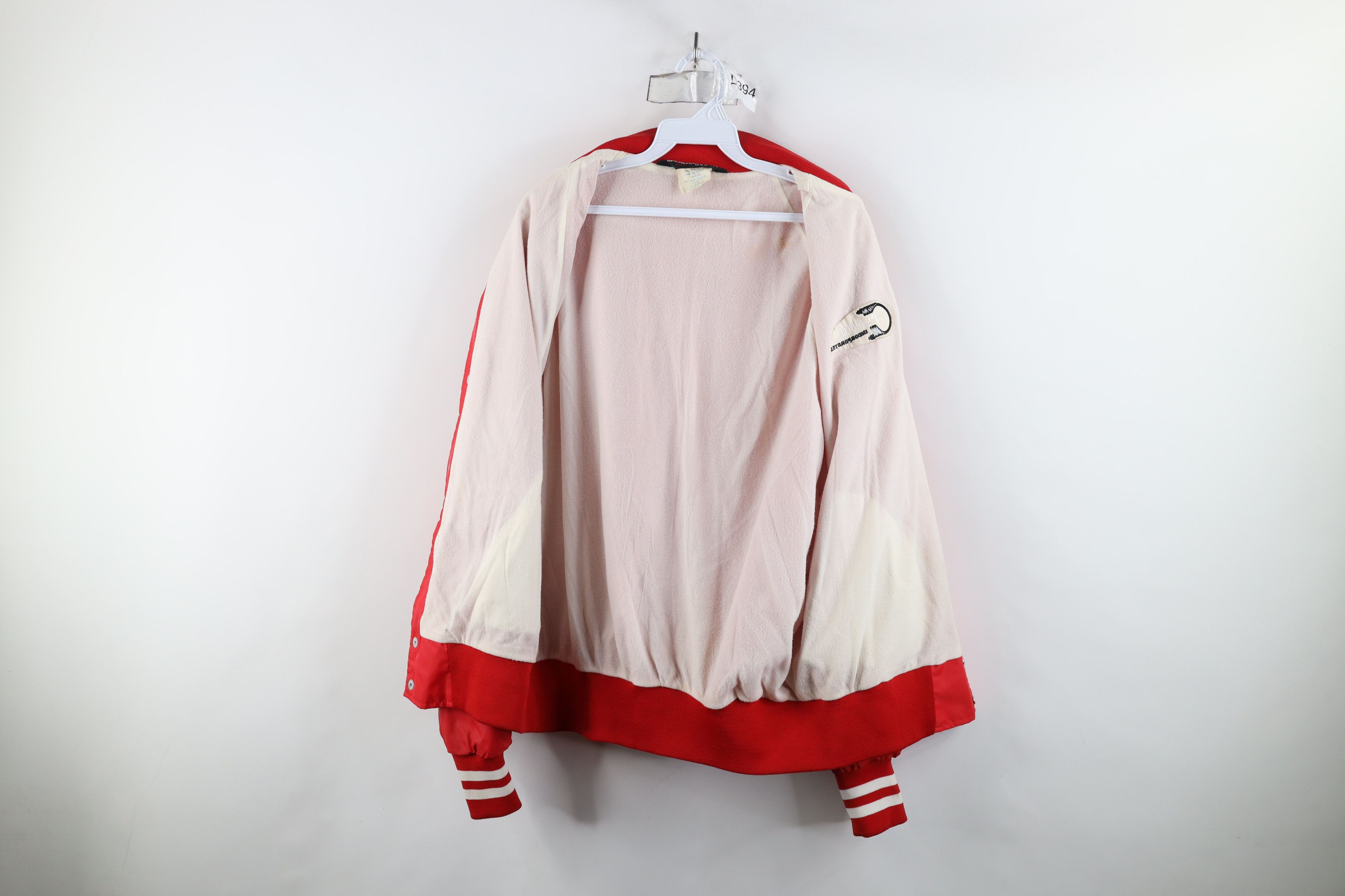 Vintage Vintage 70s 80s Lined Striped Bomber Jacket USA Red Size US XL / EU 56 / 4 - 14 Thumbnail