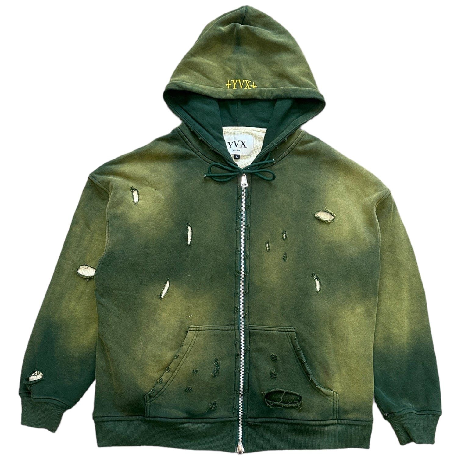 YVX YVX Double Layer Thermal Lined Hooded Sweatshirt Sunfaded Gr Size US S / EU 44-46 / 1 - 1 Thumbnail