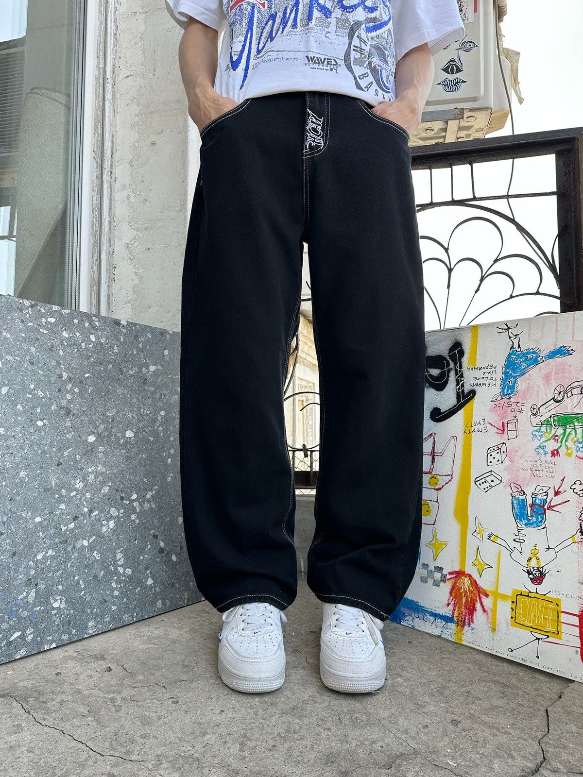 Other Skull Tribal Jeans baggy jnco style vintage skate fit Size US 32 / EU 48 - 15 Thumbnail