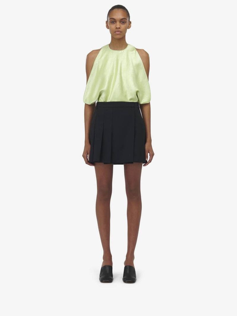 Alexander McQueen o1srvl11e0326 Draped Armhole Top in Pale Green Size S / US 4 / IT 40 - 5 Thumbnail