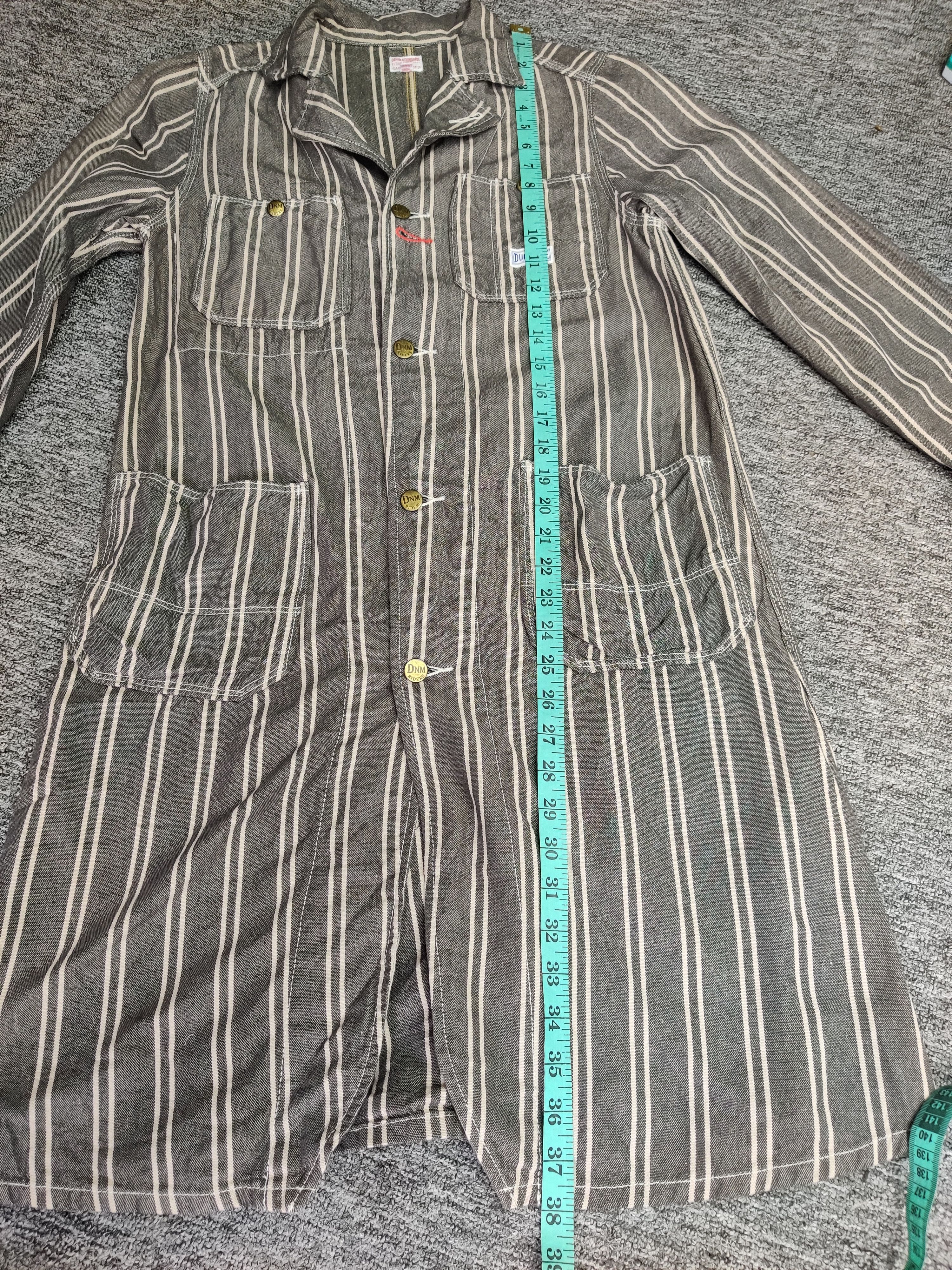 Vintage Vintage 90s Denim Dungaree Hickory Stripe Chore Jacket Size US S / EU 44-46 / 1 - 17 Thumbnail