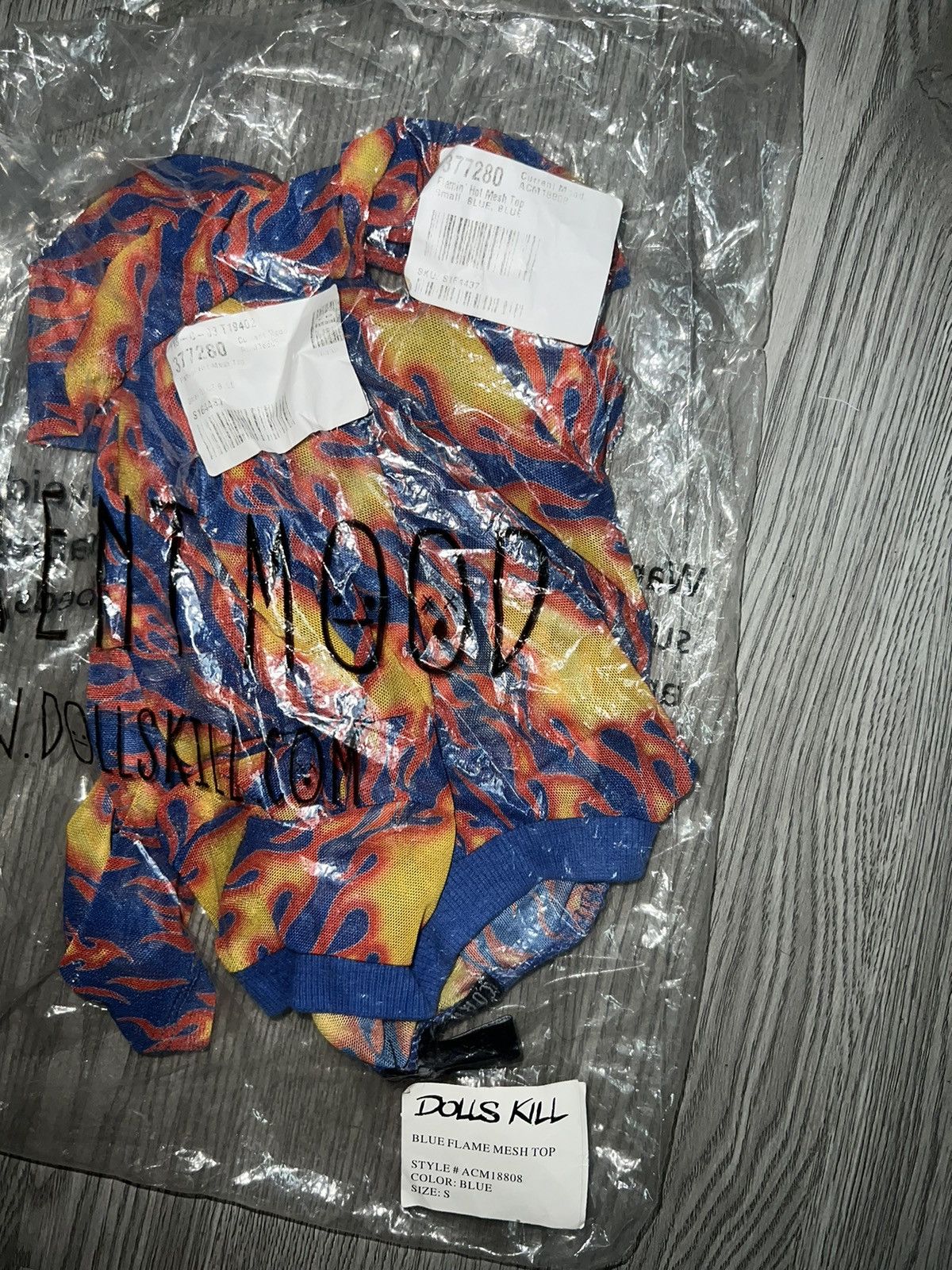 Current Mood Current mood flame mesh long sleeve 🔥 Size S / US 4 / IT 40 - 7 Thumbnail