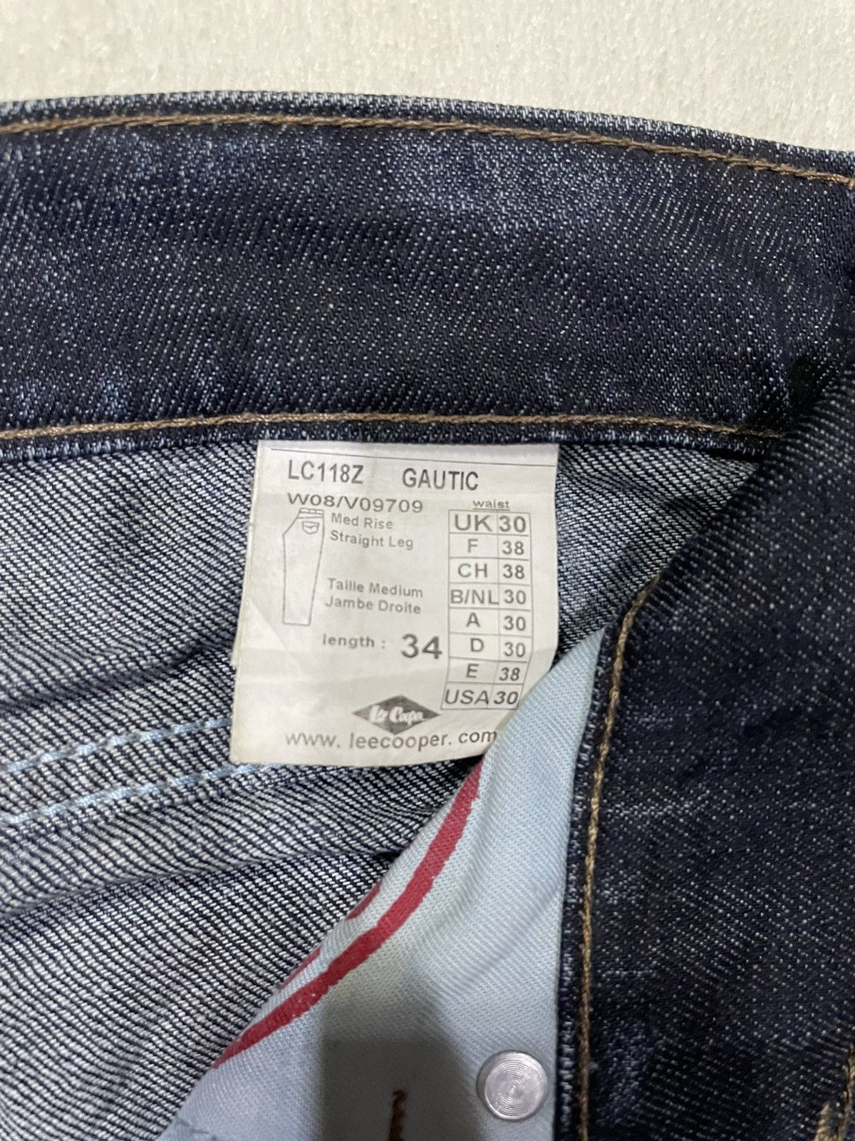 Lee Vintage Lee Cooper Straight Cut Distress Faded Dark Blue Size US 30 / EU 46 - 8 Thumbnail